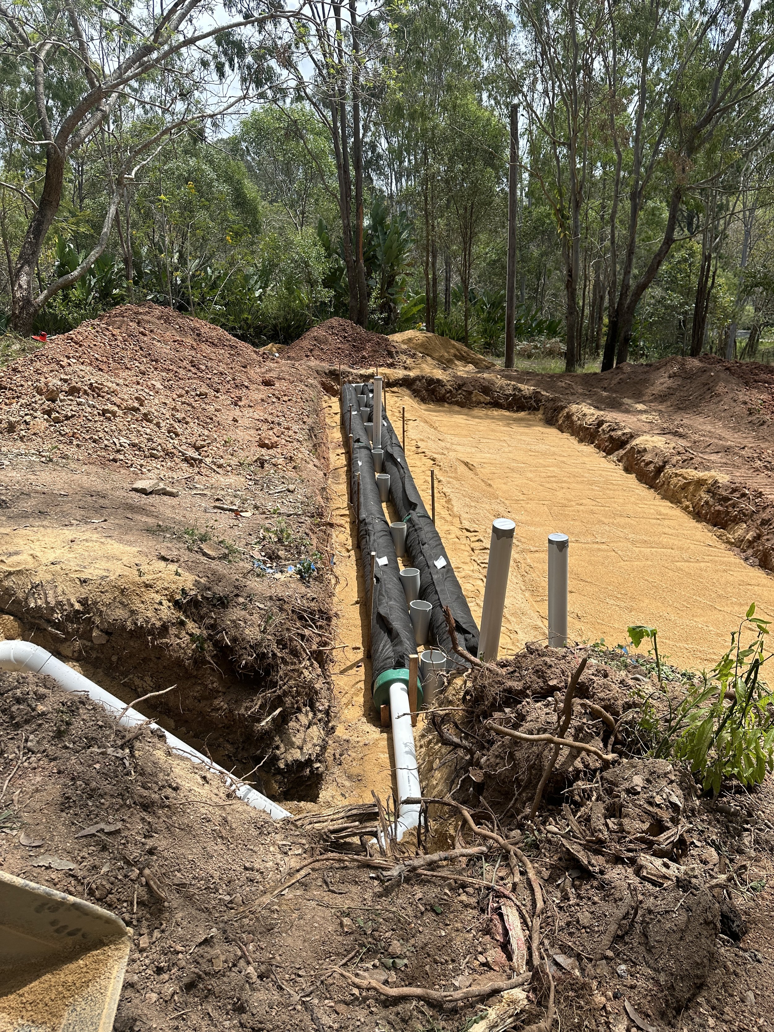 AES Septic System Upgrade ForA Property In Kenilworth- Completed Setup Of AES Pipework