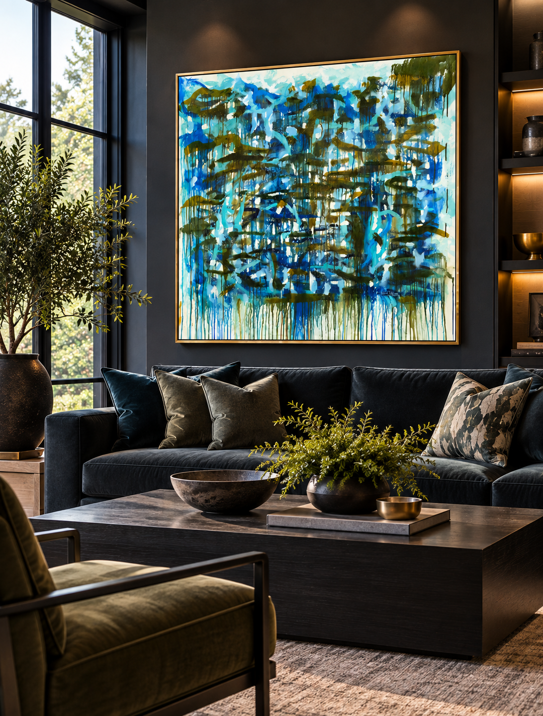 Moody Blue-Green Gallery Living Room.png