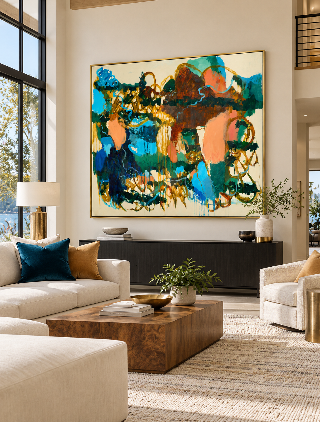 Luxury Living Room with Vibrant Abstract Art.png