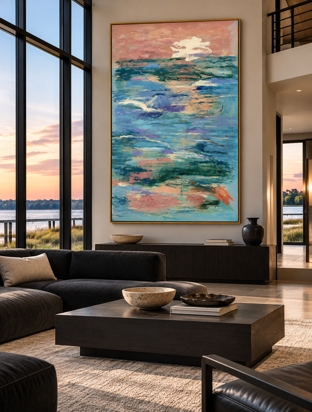 Modern Living Room with Abstract Seascape.png