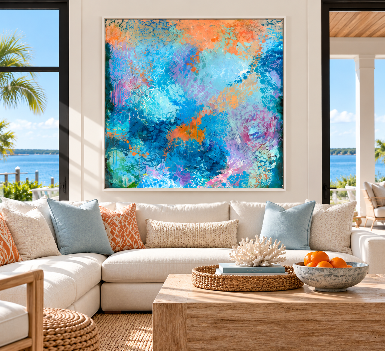 Sunlit Coastal Living Room with Abstract Art (1).png