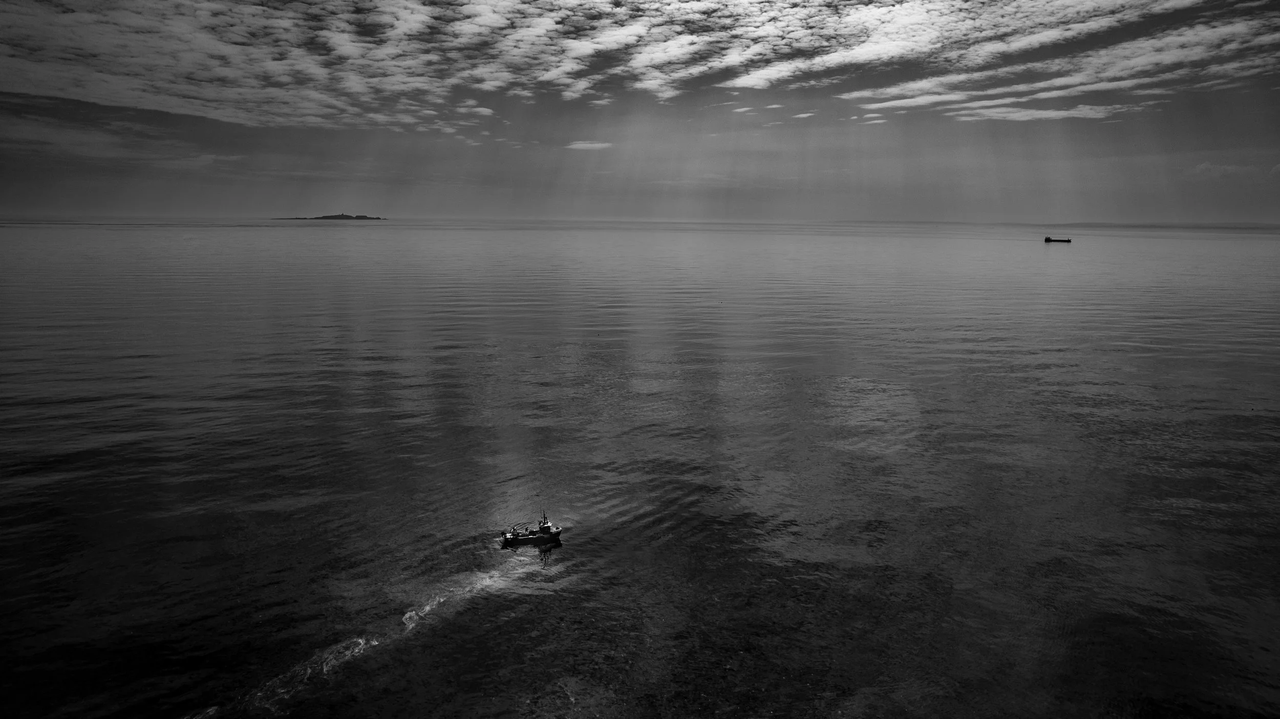 League 2 Mono Print 1st Place - Trawling - Jon Simmonds