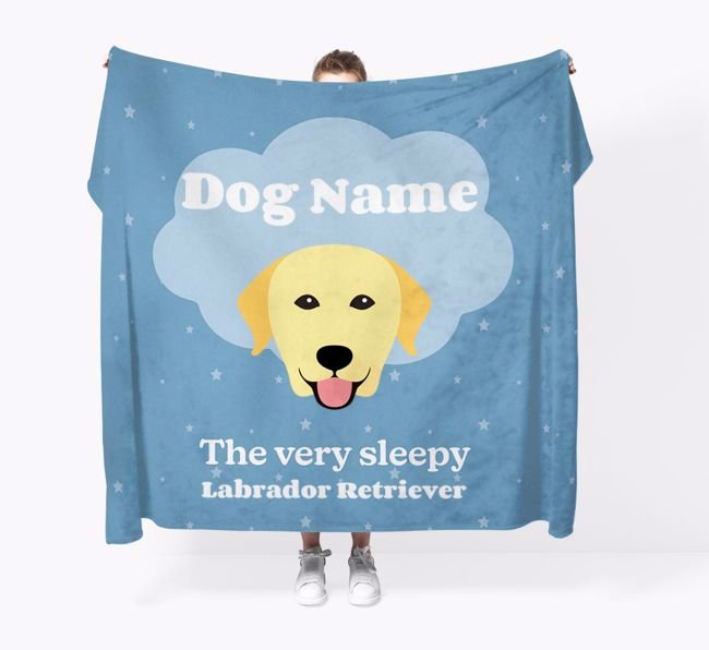 'The Very Sleepy...' - Personalized Dog Throw Blanket