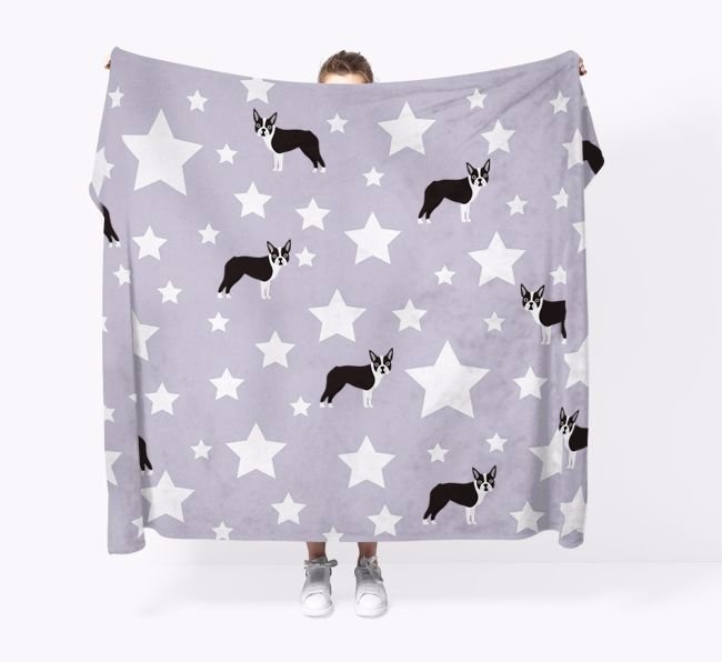 Star Pattern: Personalized Dog Throw Blanket