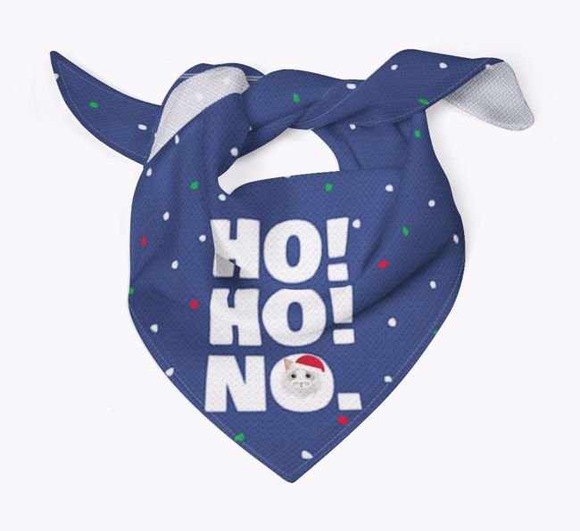 'Ho Ho No!' - Personalized Cat Christmas Bandana