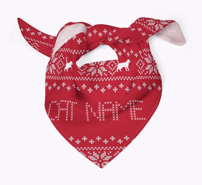 'Christmas Jumper' - Personalized Cat Bandana