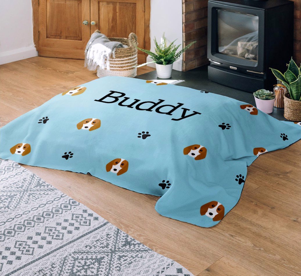 dog blanket, dog fleece blanket, personalised dog blanket