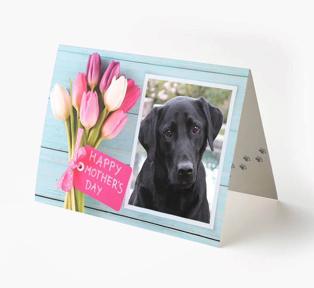 dog mom card, custom dog mom card, dog mom mother's day card, dog mom photo card yappy