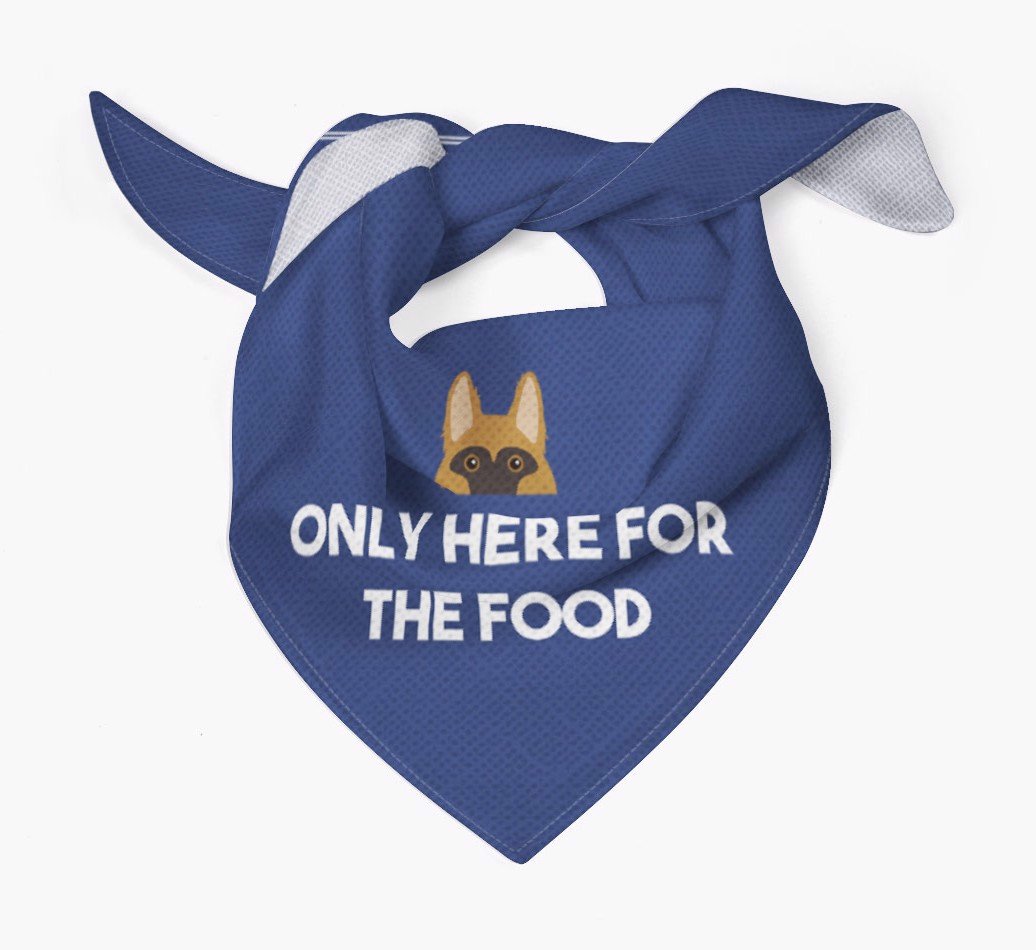 only here for the food dog bandana