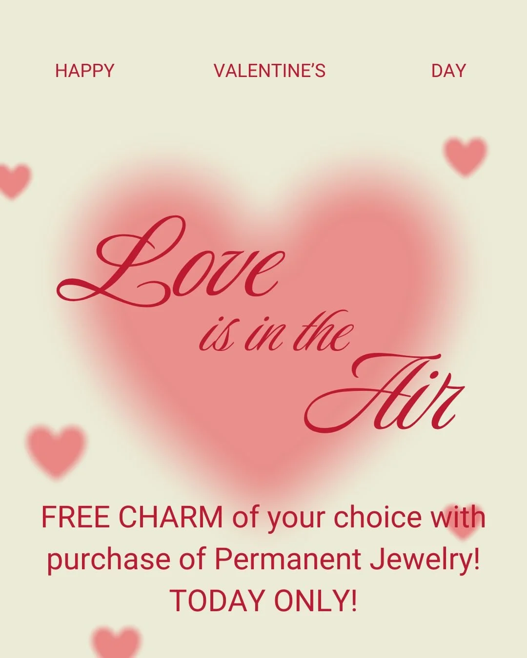 💘 Valentine&rsquo;s Day at Gold &amp; Eight 💘

Love is in the air &mdash; and on your wrist ✨

Celebrate Valentine&rsquo;s Day with us and enjoy a FREE charm of your choice with any permanent jewelry purchase 💝

Because today is all about love, co