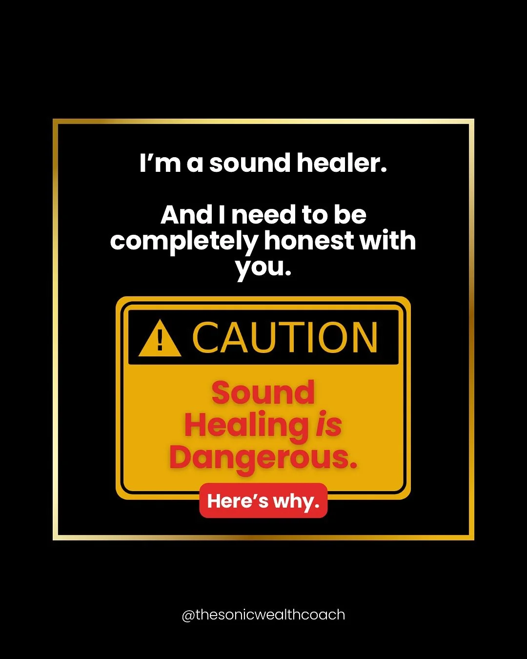 ⚠️ I&rsquo;ve been a sound healer for a few years now and I&rsquo;ll be the first to admit&hellip; sound healing is dangerous.
 But not in the way you might think. 👀
 It THREATENS that&rsquo;s NOT aligned with your highest self&hellip;

✨ It shakes 