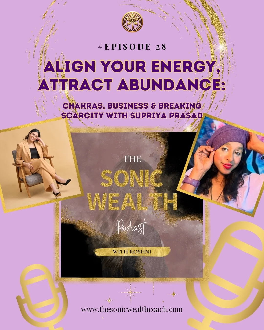 What if the key to growing your business and attracting abundance isn&rsquo;t just strategy but your energy? 💜

In this episode of The Sonic Wealth Podcast, we sit down with Supriya Prasad, a psychic medium, reiki healer and energy coach who helps h