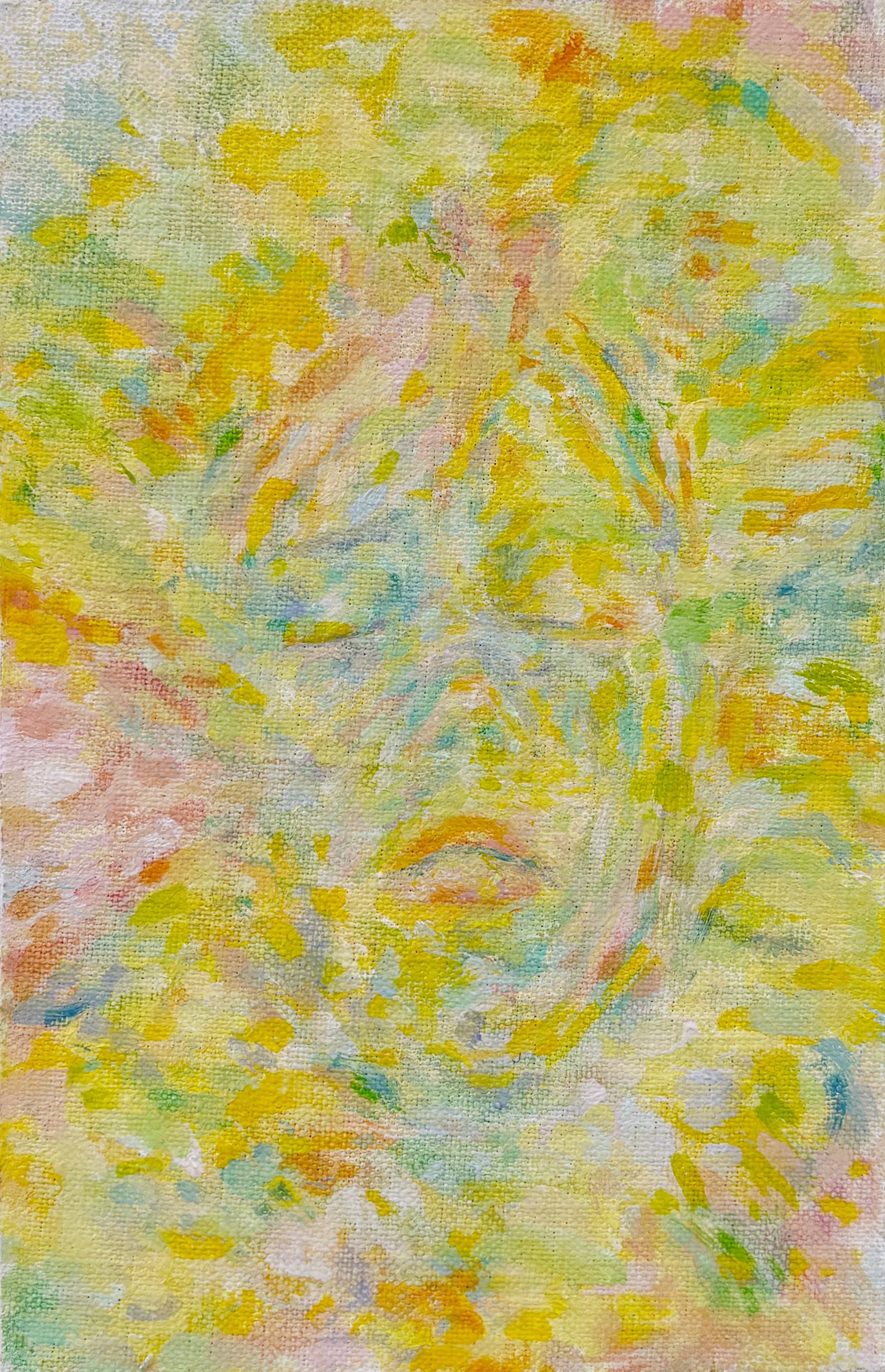 Xanthoria’s Echo, 9 x 14cm, oil on canvas on ply, 2026