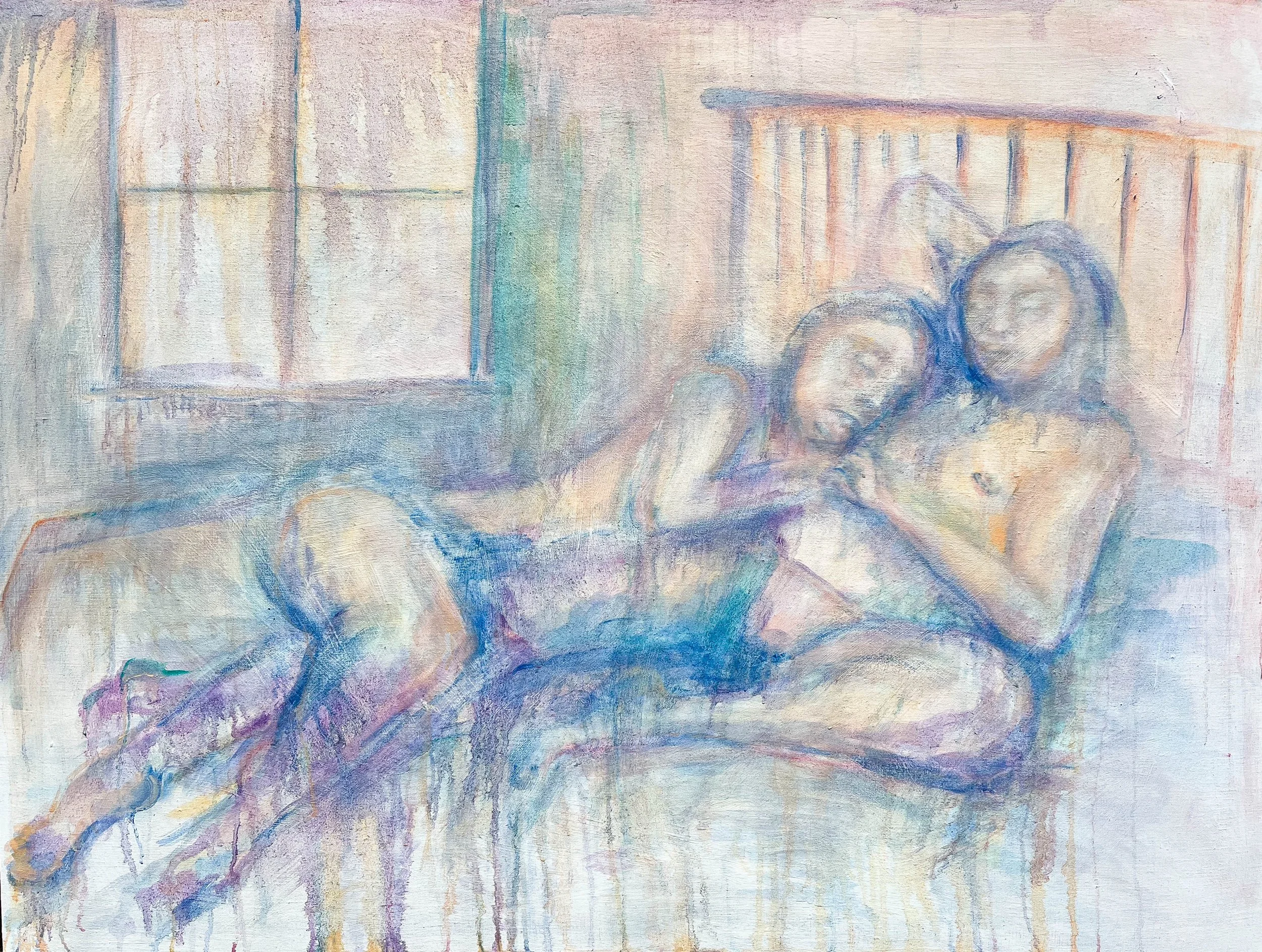 Not without my ghosts, oil on linen, 120x89.5cm, 2023