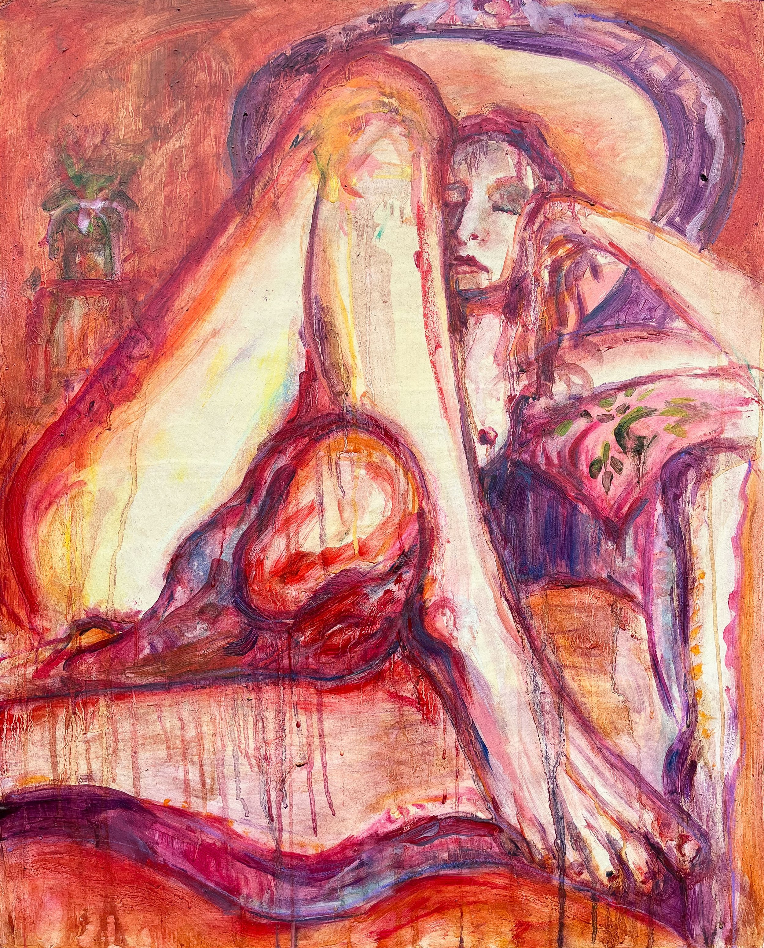 Minerva
Oil and oil pastel on MDF
61 x 65cm
2023