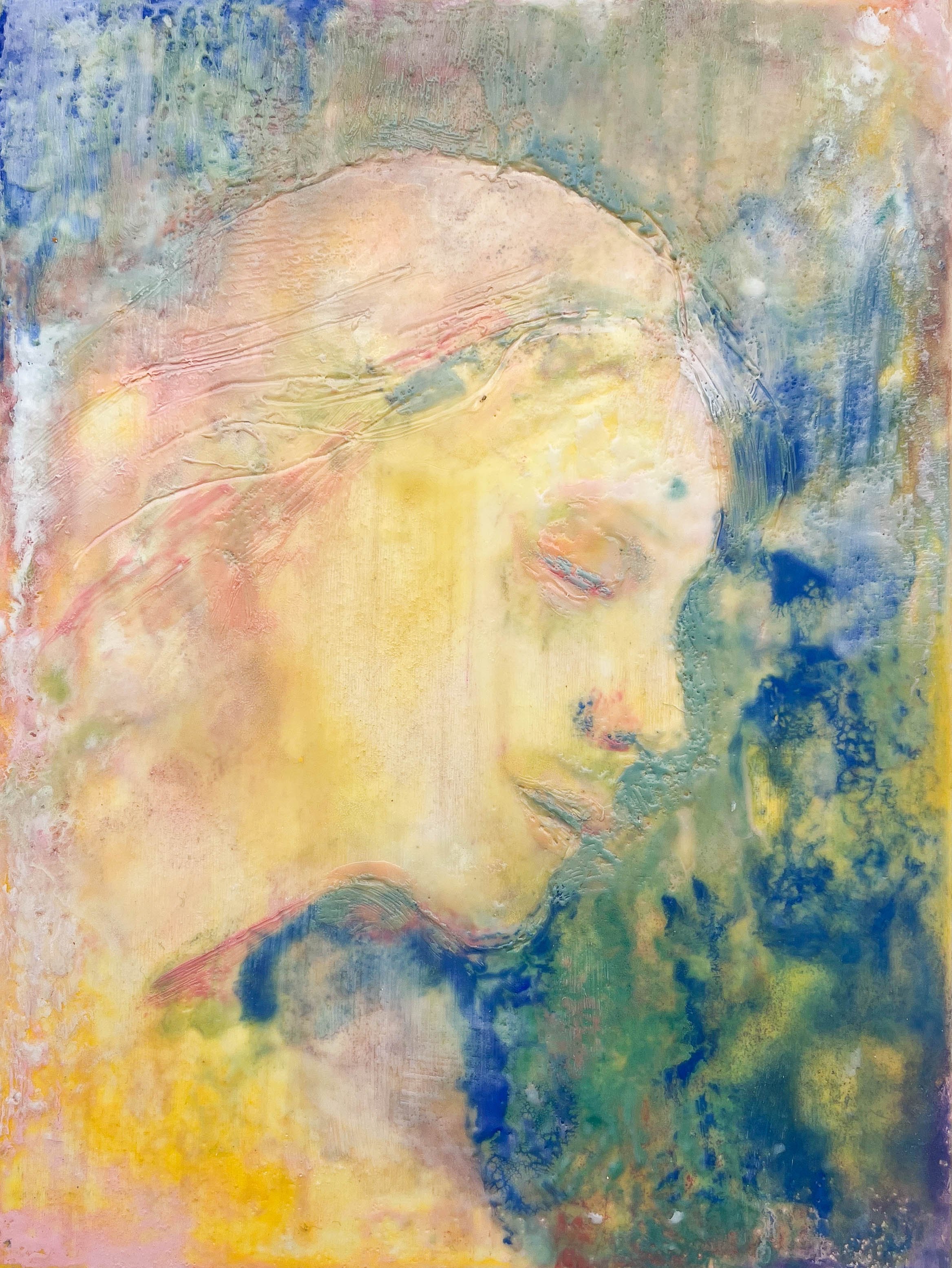 A Ghost Roams
30 x 40cm
Encaustic Medium on plywood
2025