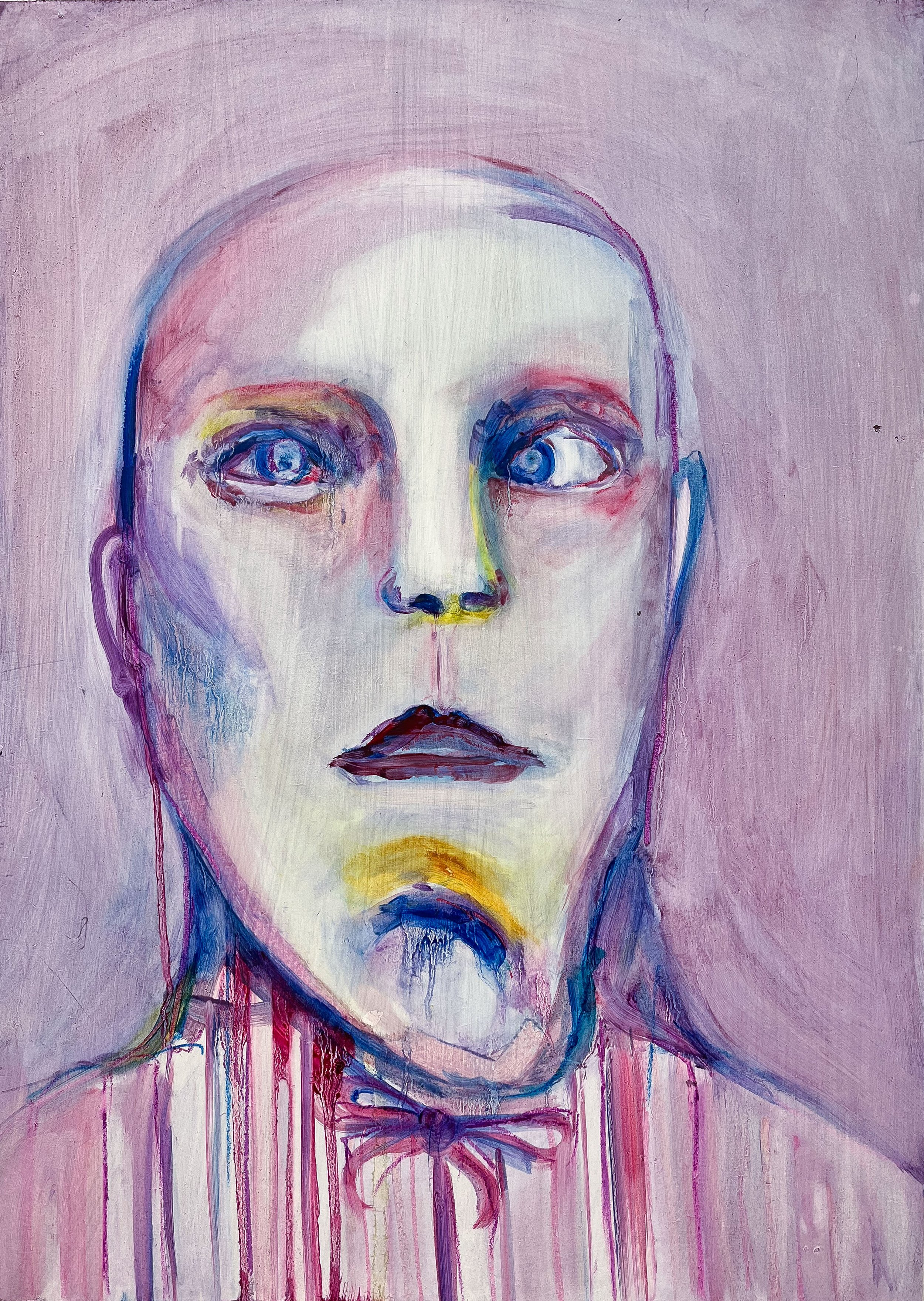 "Creature"
Oil and chalk on MDF
50 x 70cm
2022