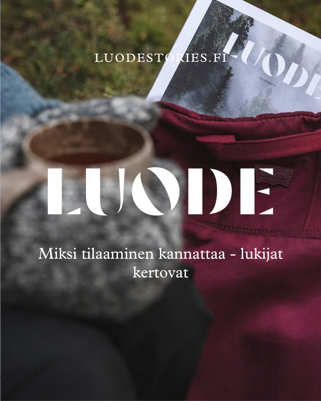 Tilaamalla Luode-lehden saat pitki&auml; tarinoita luonnosta, tuntureilta ja er&auml;maista. Et saa pinnallista h&ouml;tt&ouml;&auml;, vaan syv&auml;llisi&auml;, harkittuja juttuja ja kuratoidun kokoelman artikkeleita luonnosta.

Lukijamme kertovat l