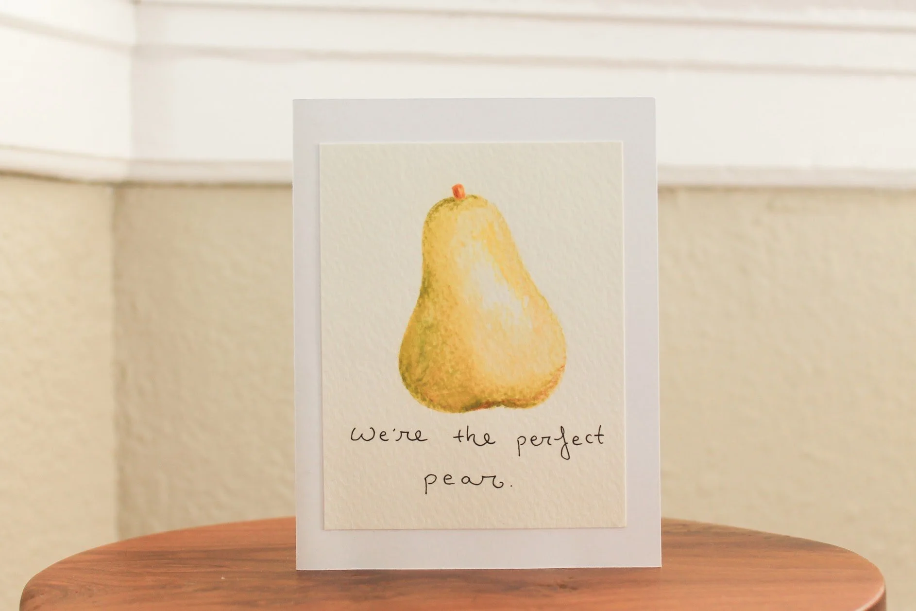 Hand Painted Greeting Cards, Perfect Pear