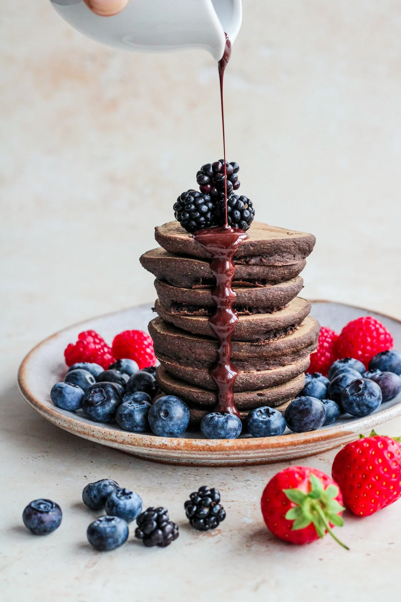 Cacao and Veg pancakes