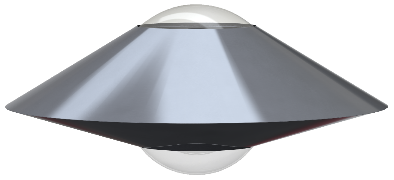 Personal eVTOL aircraft for urban mobility—autonomous flying vehicle inspired by UFO and UAP innovations.