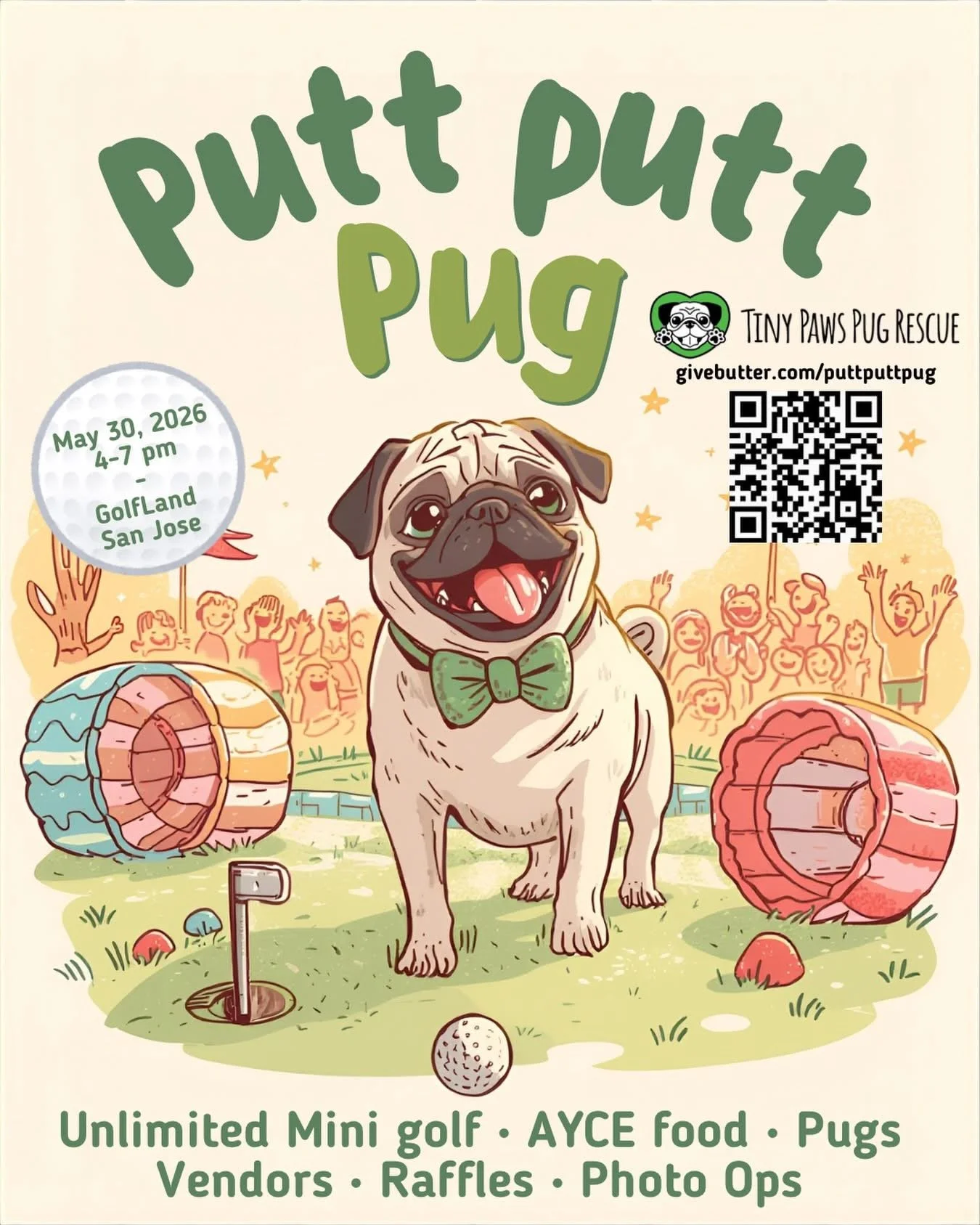 Putt Putt Pug: A Tiny Paws Pug Rescue Fundraiser