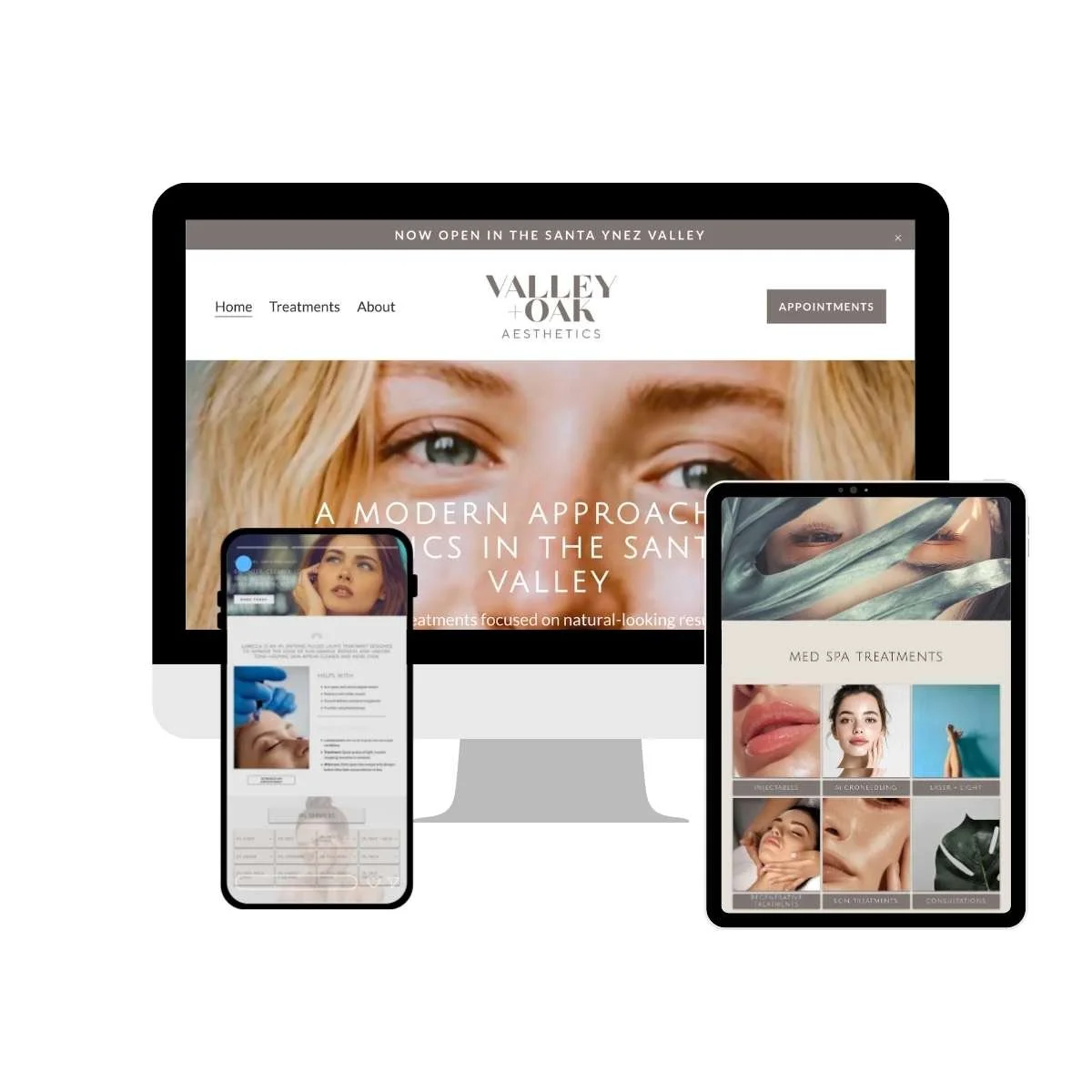 VALLEY + OAK AESTHETICS   SYV Med Spa Website