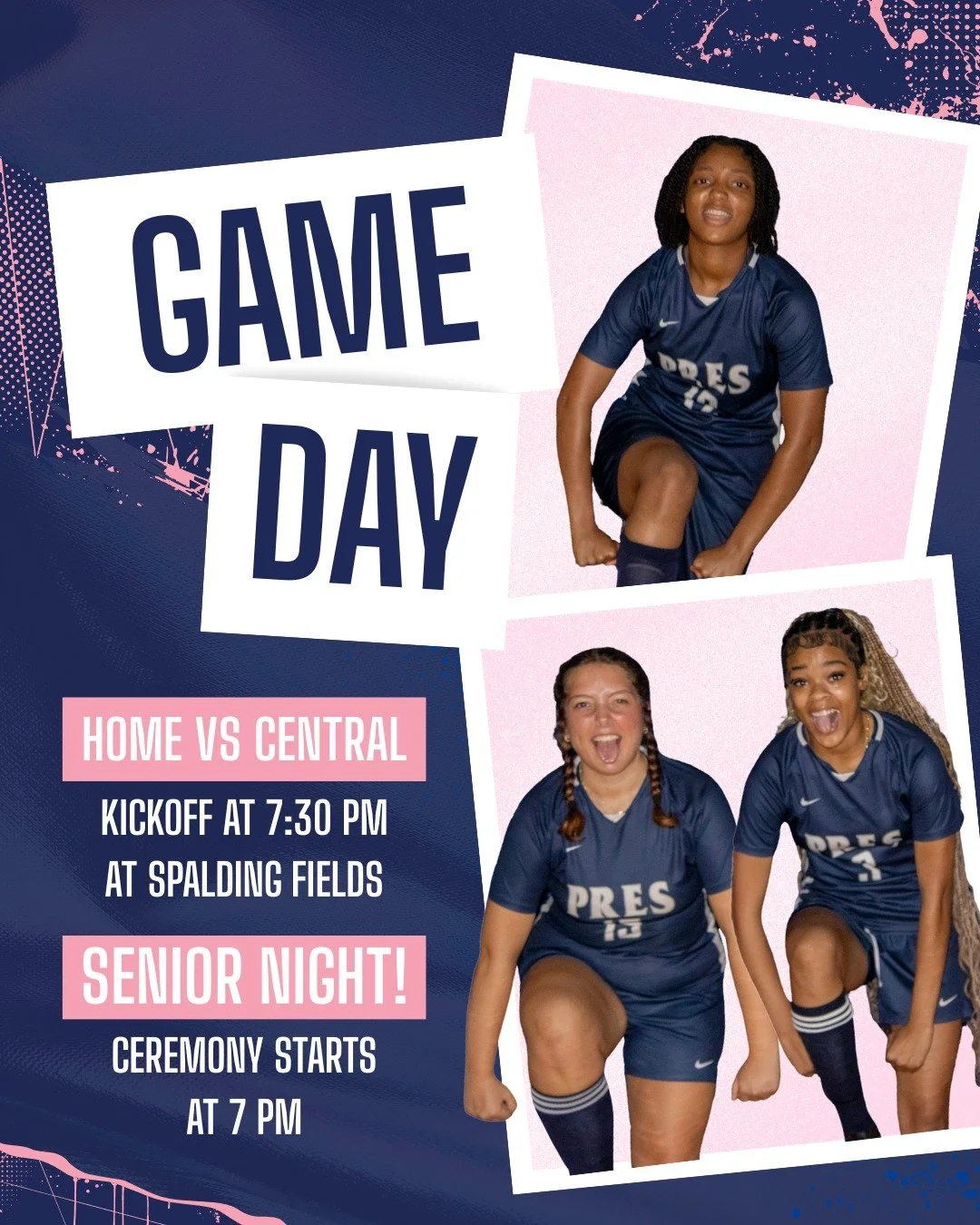 ⚽️ It&rsquo;s Gameday at Pres! Join us as we celebrate our Seniors tonight.💙 Senior Night ceremony starts at 7:00, followed by kickoff vs. Central at 7:30! Come out and celebrate our Pres Girls!

#PresentationAcademy #TopperSoccer #PresGirl #Present