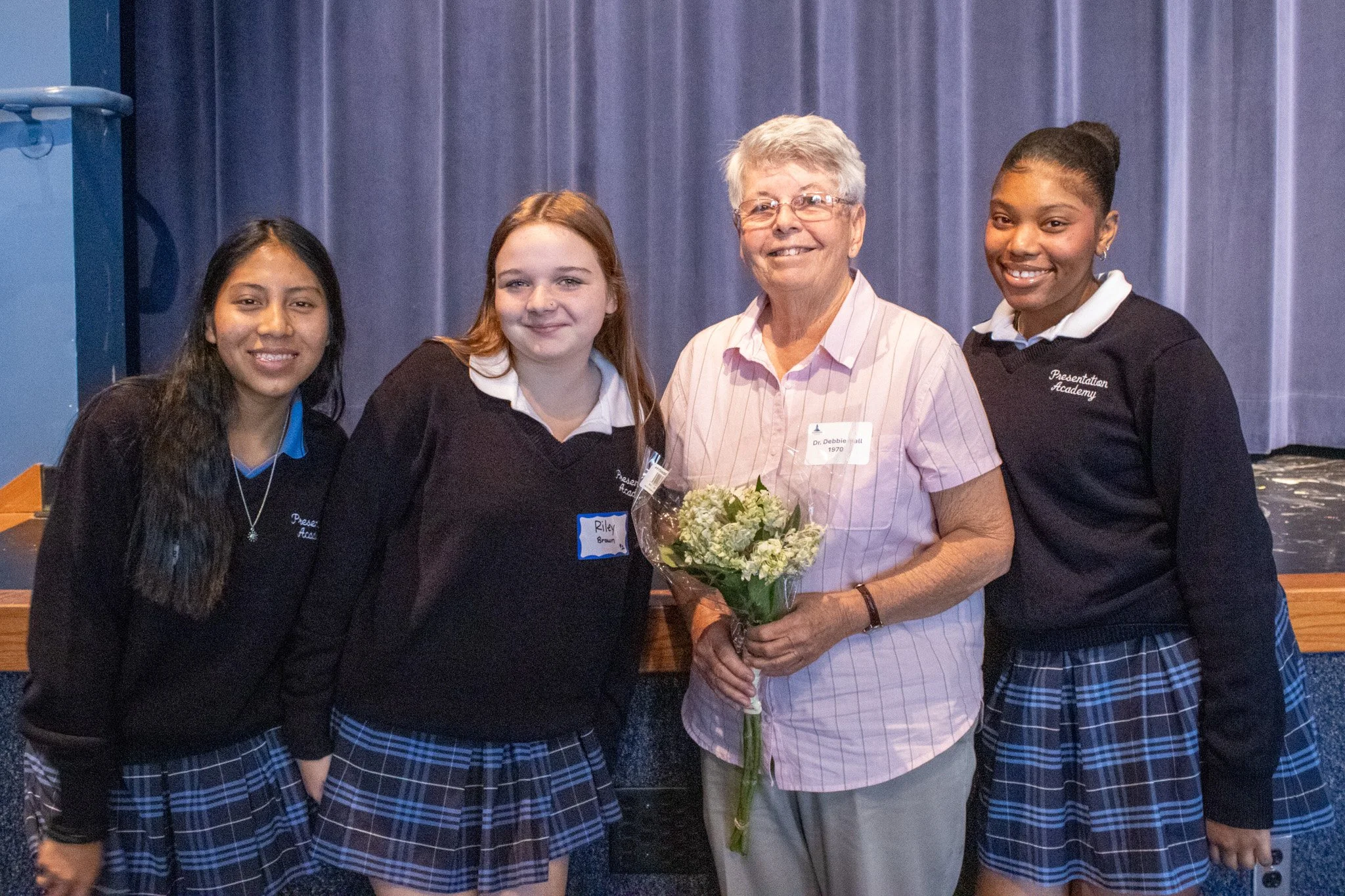 This morning, we gathered for our annual Scholarship Breakfast, a truly meaningful event where our donors had the opportunity to meet the incredible Pres Girls whose education they help make possible. 💙 It was a wonderful chance for them to see firs