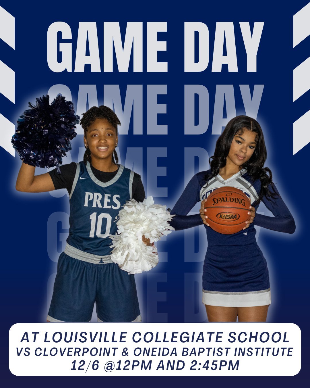 Our Toppers take the court today for a double-header at Louisville Collegiate.🏀 Good luck, Pres Girls!💙