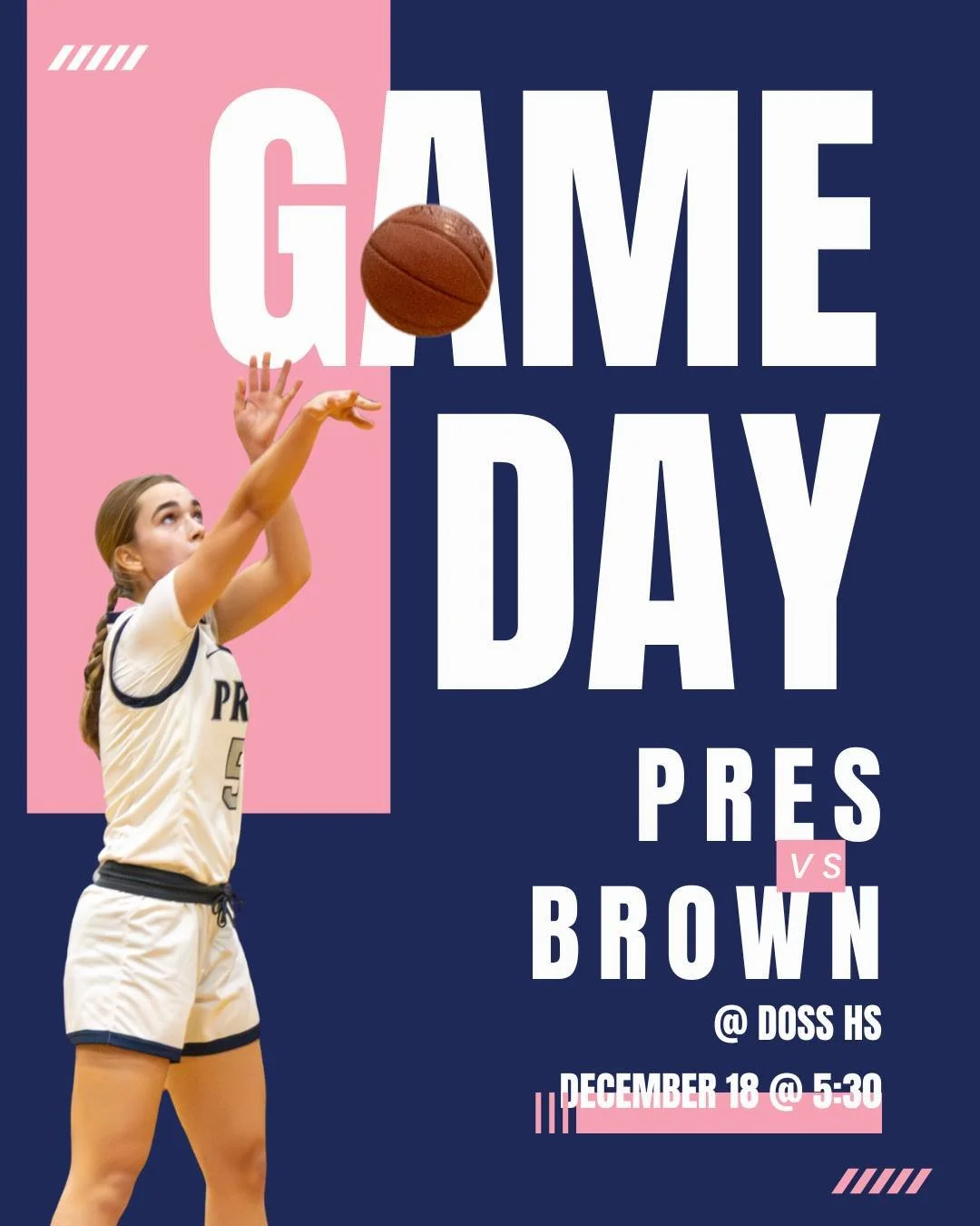 Game day at Doss 🏀 Our Pres Girls take on Brown in the Lady Dragon Holiday Shootout with a 5:30 PM tip-off. Good luck, Pres Girls!
 
#PresentationAcademy #TopperBasketball #TopperAthletics #PresentationAcademyAthletics