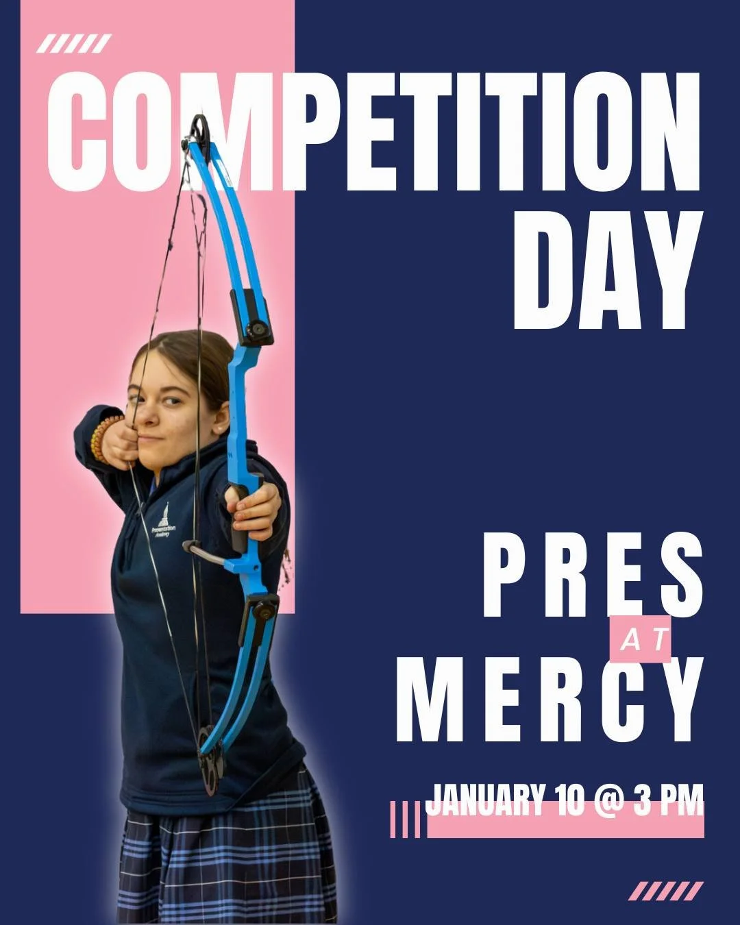 It&rsquo;s competition day!🎯 Pres Archery competes at Mercy at 3PM. Good luck, Toppers!