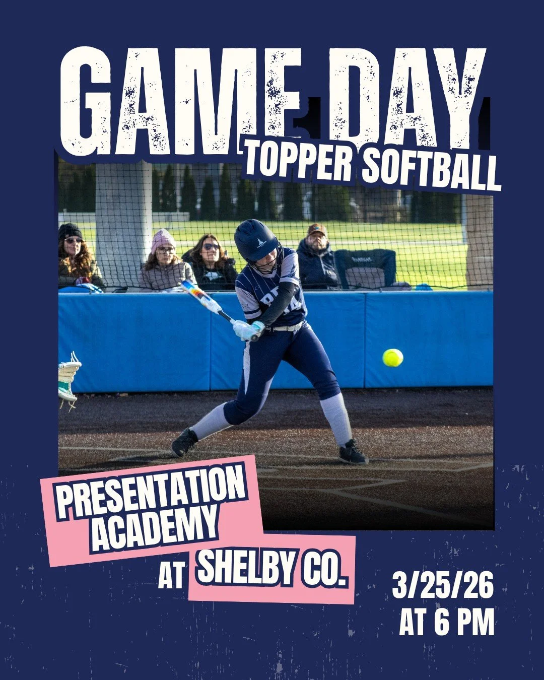 Game day on the road!🥎Topper Softball travels to Shelby County tonight for the first away game of the season. Good luck!💪

#PresentationAcademy #TopperSoftball #TopperAthletics #PresentationAcademyAthletics