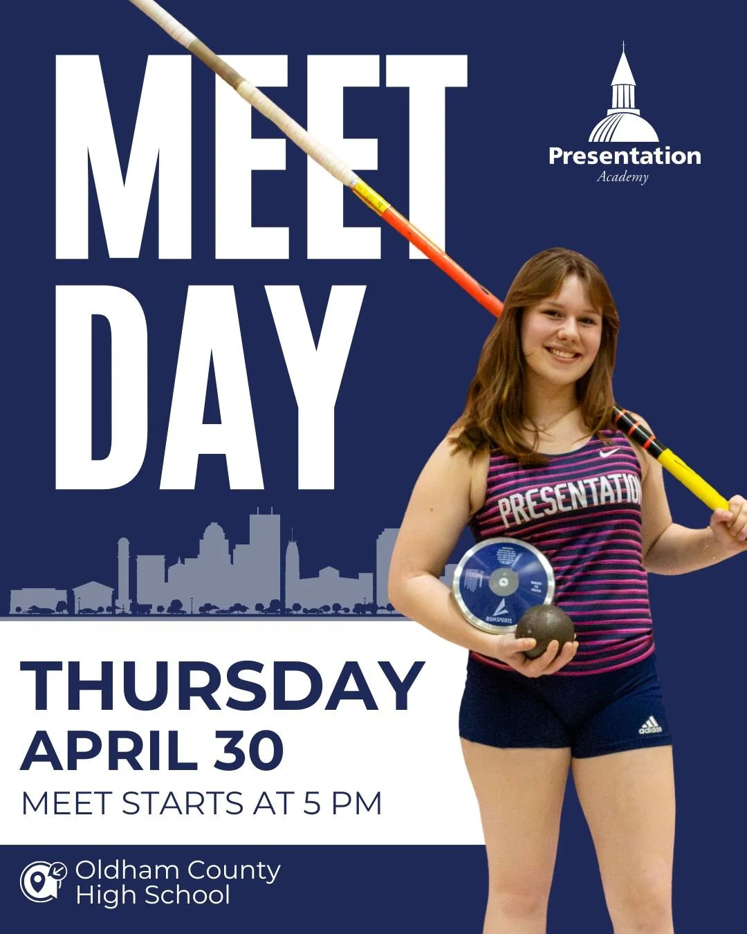 Meet day energy!⚡Our Toppers compete at the OC Sundown meet starting at 5PM. Good luck, Pres Girls! 💙
 
#PresentationAcademy #TopperTrack #PresGirl #PresentationAcademyAthletics