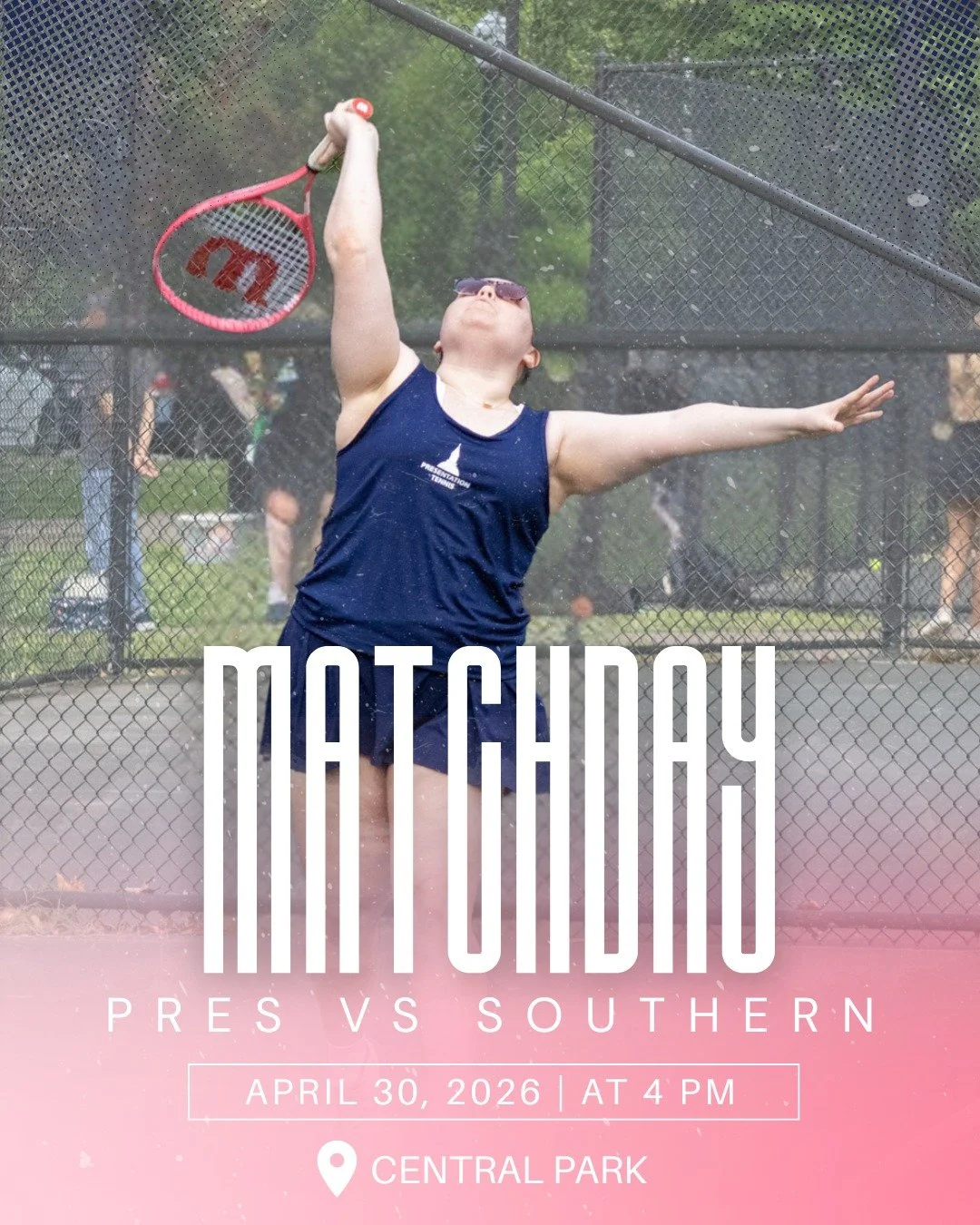 🎾It&rsquo;s Match Day! Our tennis team hits the court today against Southern at 4 PM at Central Park. Good luck, Toppers!💙
 
#PresentationAcademy #TopperTennis #TopperAthletics #PresentationAcademyAthletics