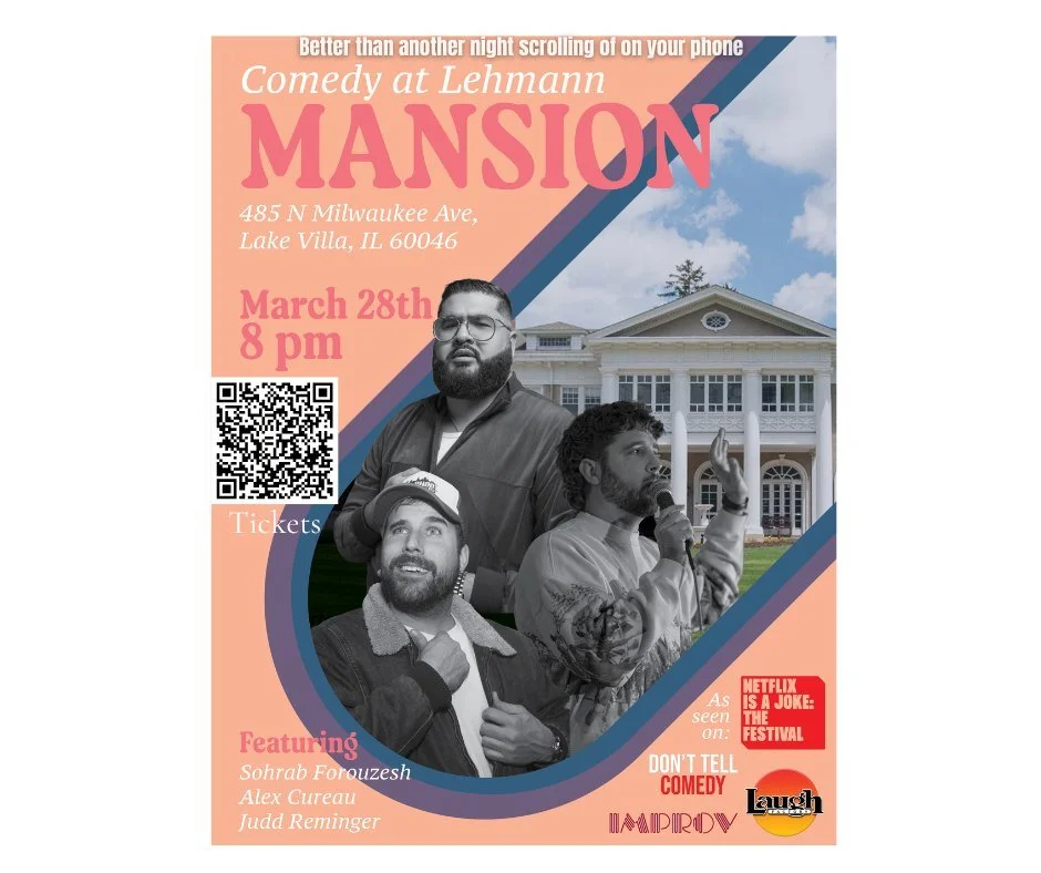 🎤 Countdown to Comedy Night at Lehmann continues&hellip;
We&rsquo;re featuring a lineup of stand-up comedians bringing their best material to the Mansion on March 28, and today we&rsquo;re spotlighting one of the performers you&rsquo;ll see live on 