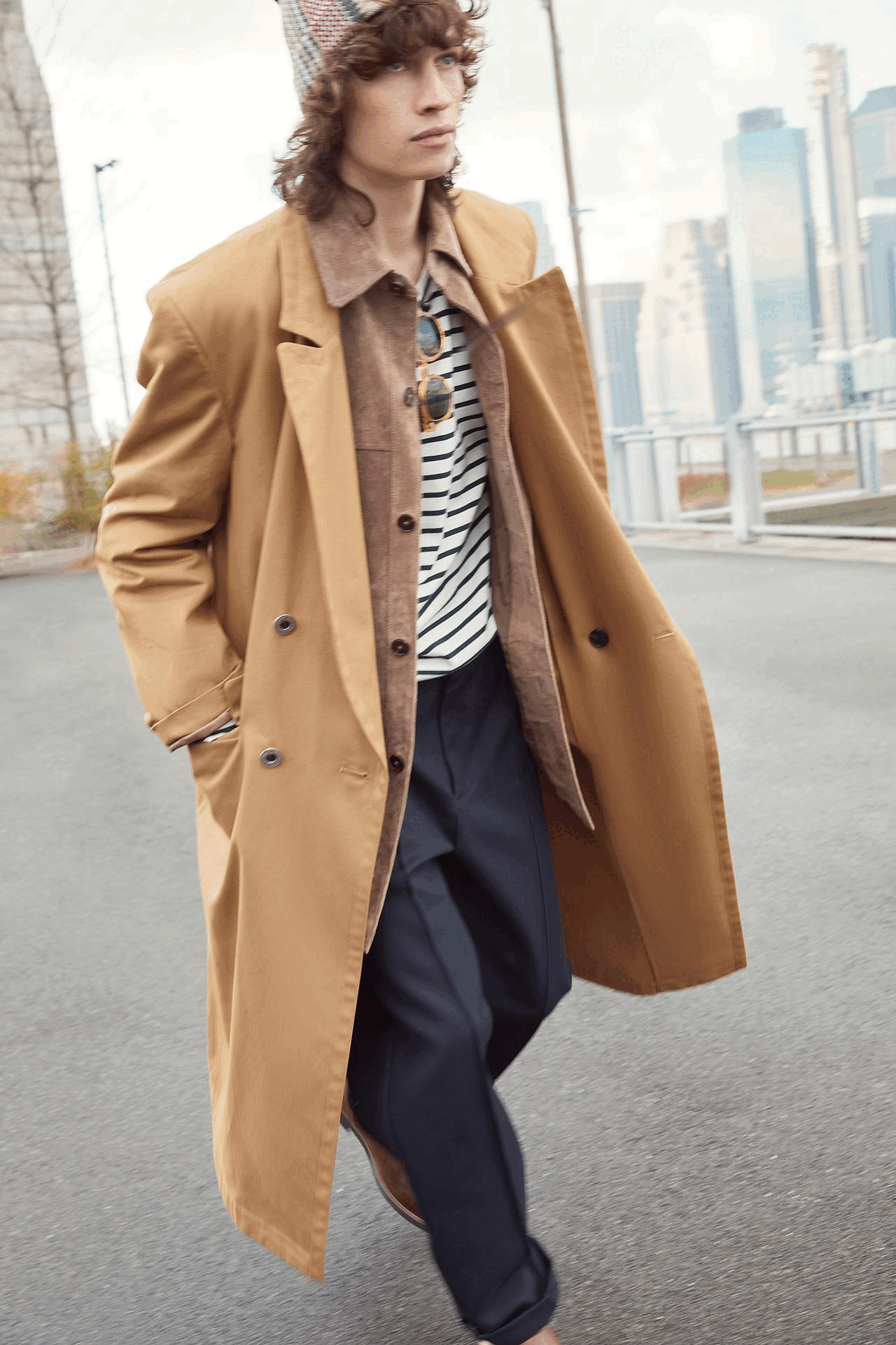 Men’s fashion editorial by Adrianna Favero, NYC-based fashion photographer and director. Shot on location in DUMBO, Brooklyn, featuring modern tailoring, urban backdrops, and refined styling—ideal for menswear campaigns and editorial features. Inquir