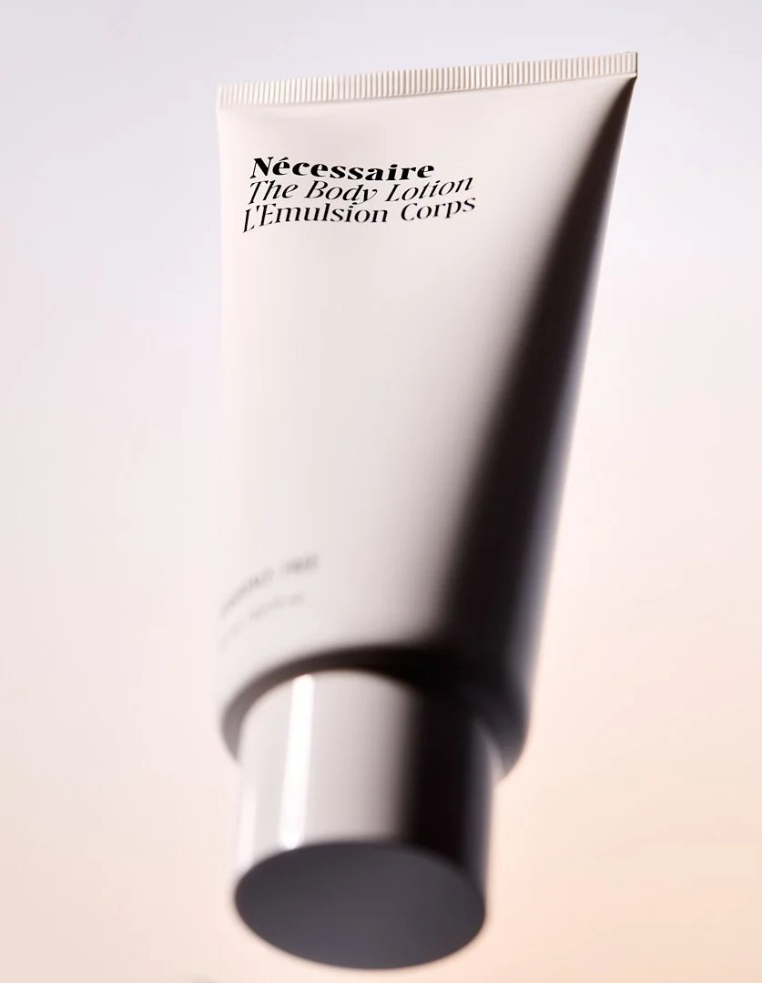 Luxury body lotion hero image by Adrianna Favero, NYC-based beauty photographer. Clean, radiant lighting highlights premium packaging—ideal for campaigns, e-comm, and editorial beauty stories.
