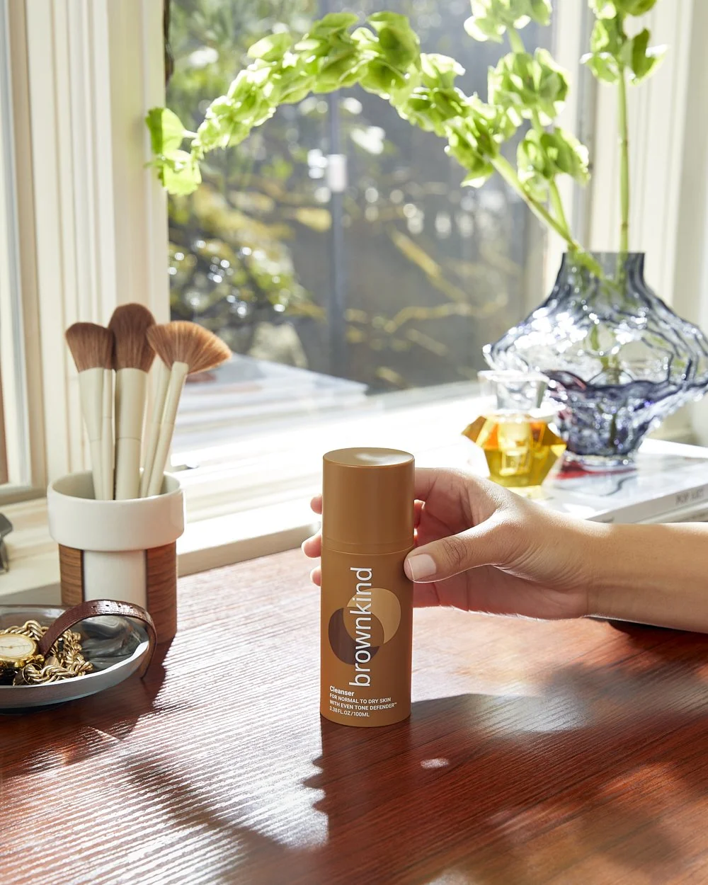 Lifestyle still life branding image for Brownkind by Adrianna Favero, NYC-based photographer and director. Warm, natural compositions highlighting product authenticity—perfect for brand storytelling, e-commerce, and marketing campaigns.