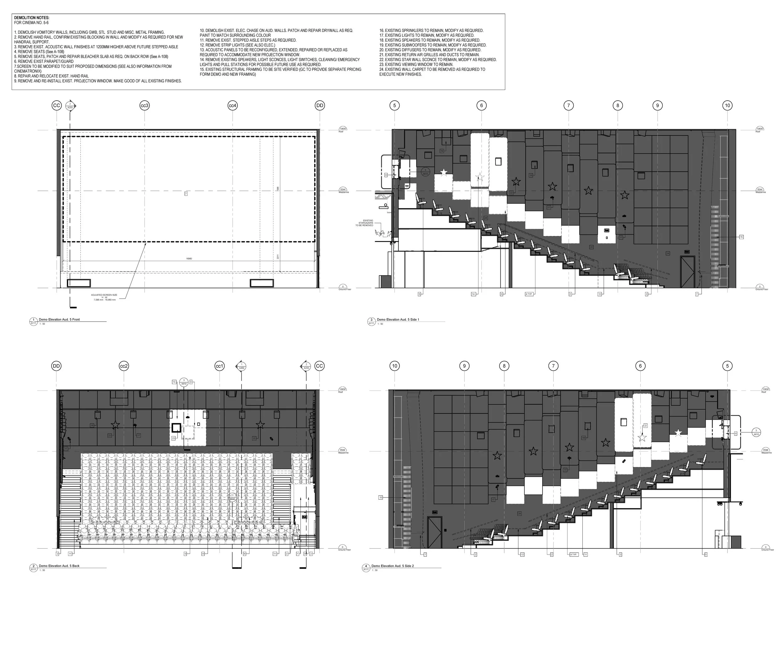 Demo - Cinema 5 Interior Elevations