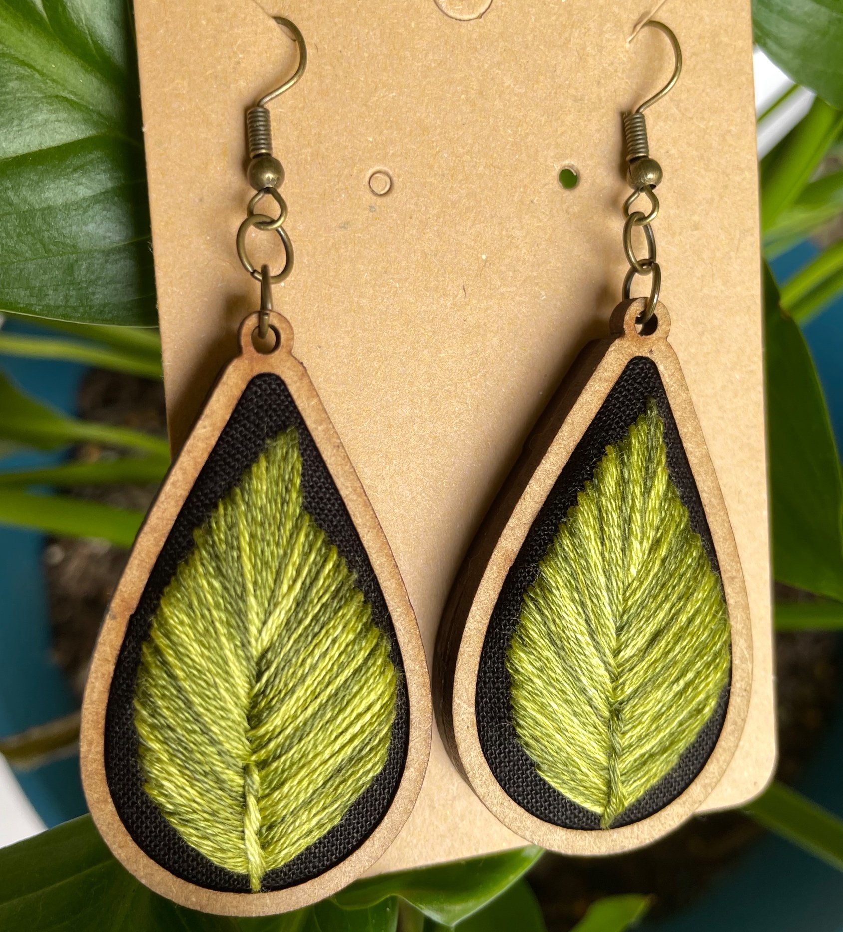 Teardrop Leaf Earrings