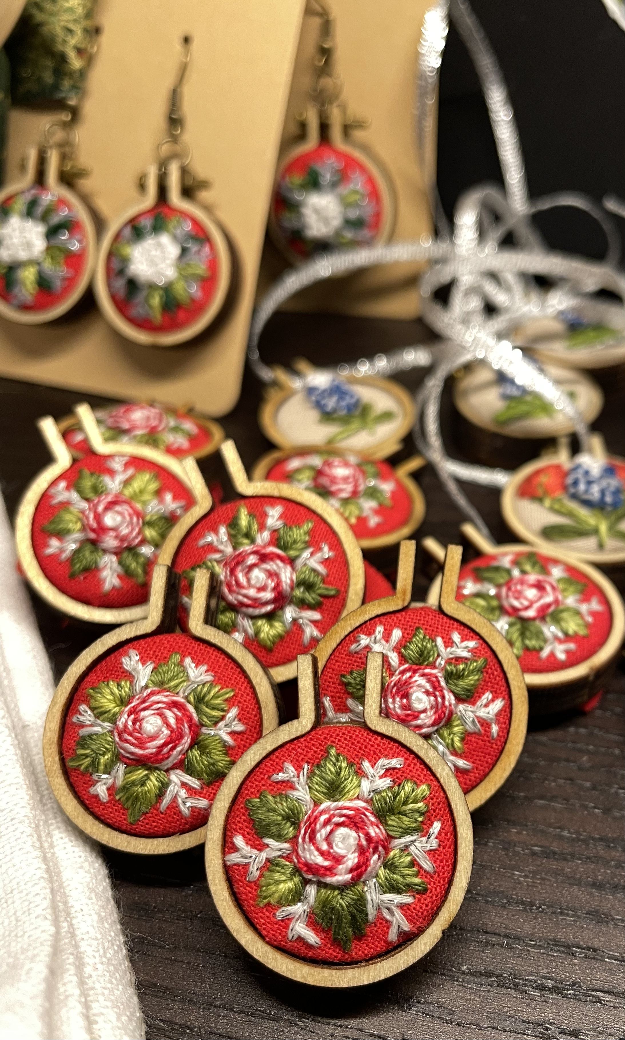 Peppermint Swirl Mini Hoops