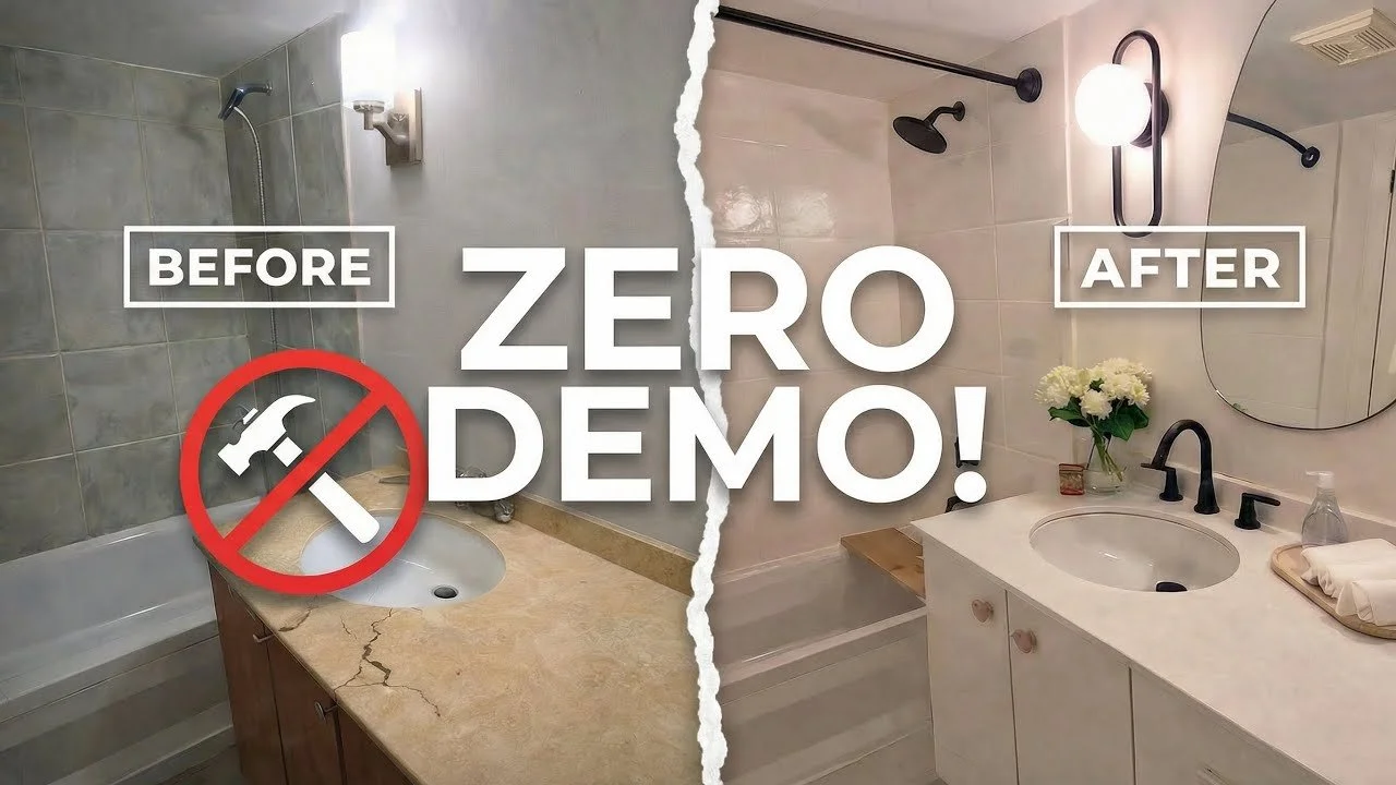 Microcement + Paint Facelift: How to Renovate Your Bathroom Without Any Demolition!
