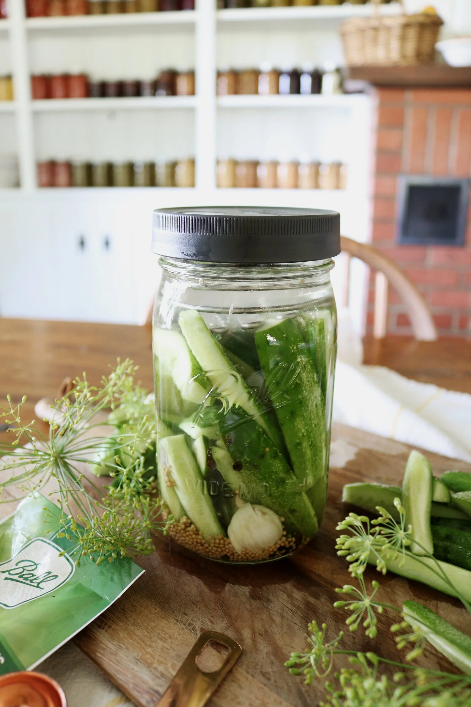 Fermented Easy Brined Cucumber Pickles with Ball® Canning — Under A Tin Roof