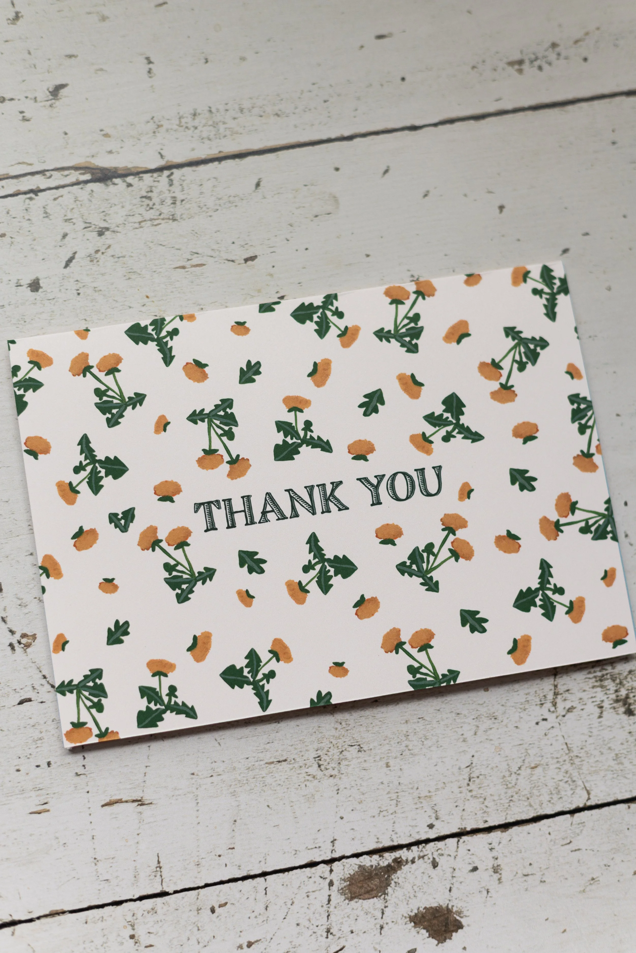 Dear Little Spring: Thank You Dandelion Greeting Card | 4x6