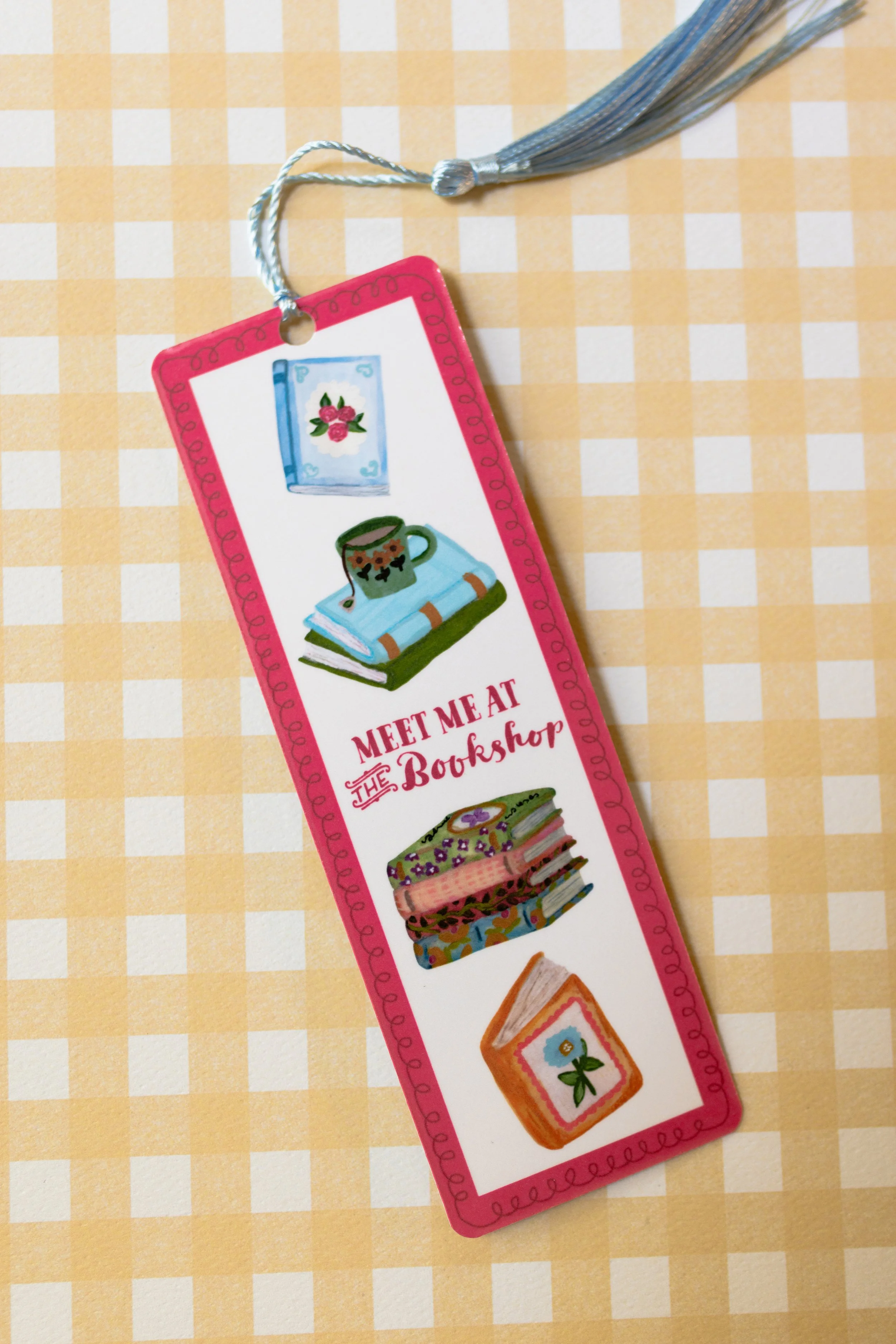 Laminated book lover bookmark for cozy reading and gifting