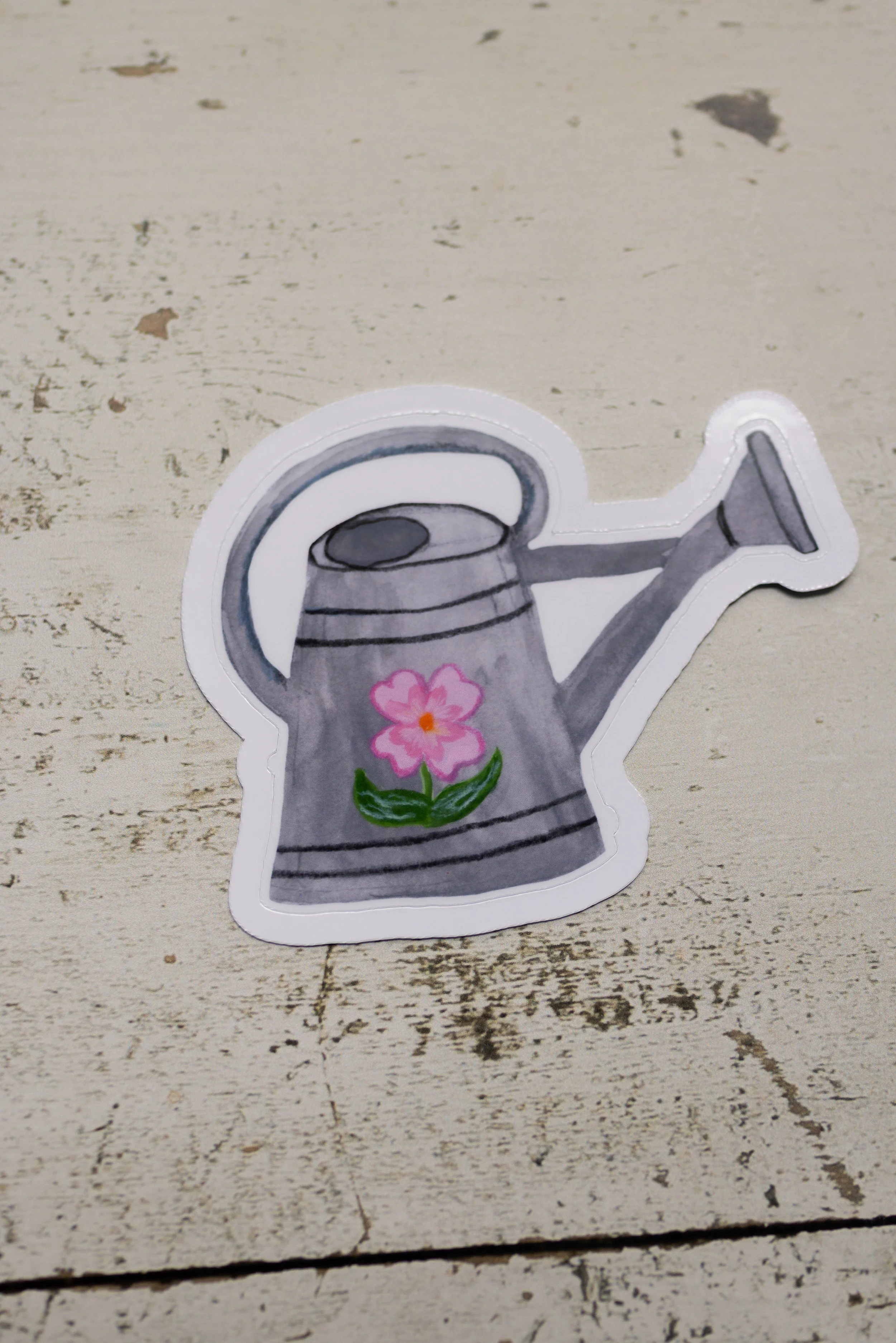 Dear Little Spring: Watering Can Sticker | Die Cut Sticker