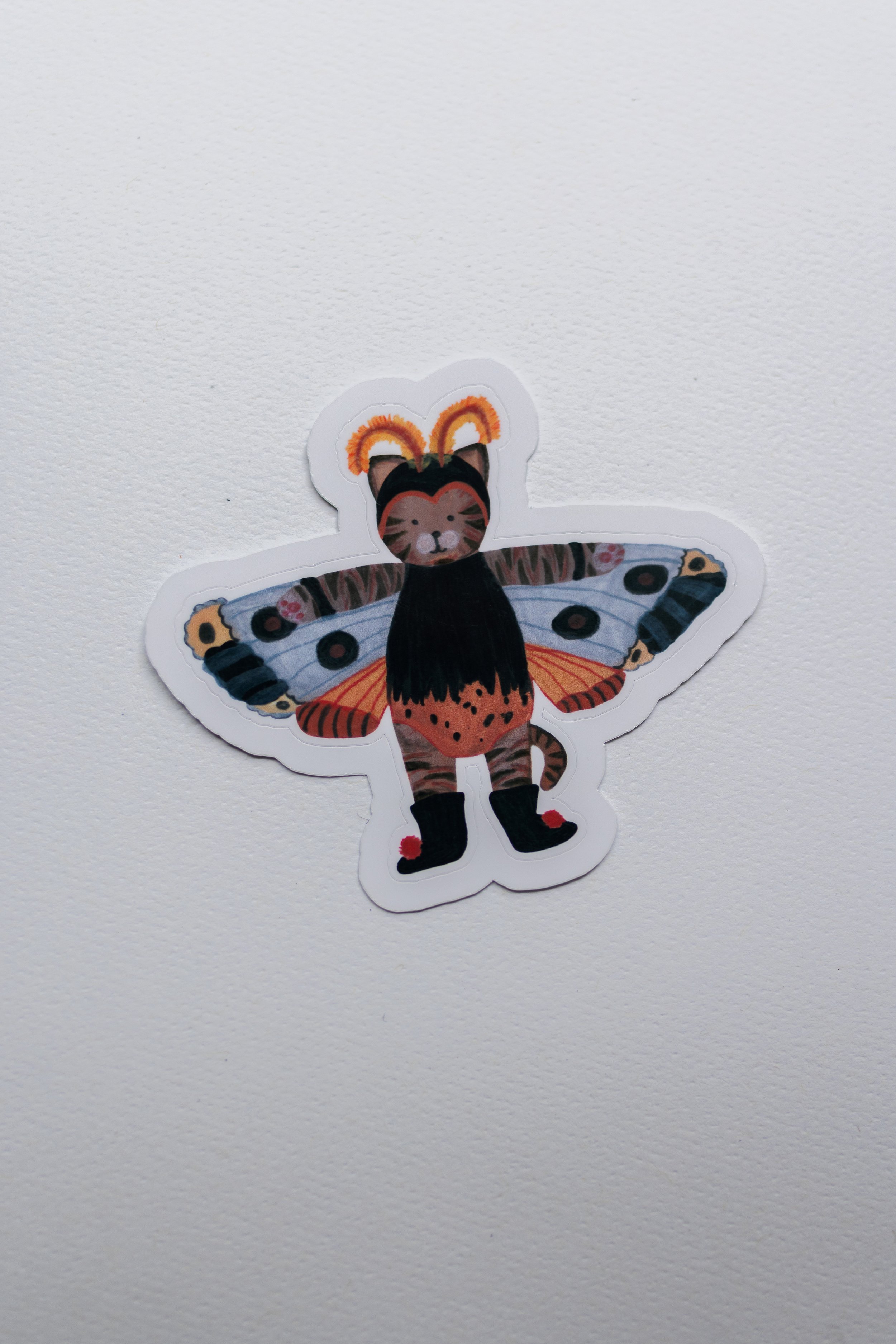 Teddy's Moth Costume Die Cut Sticker