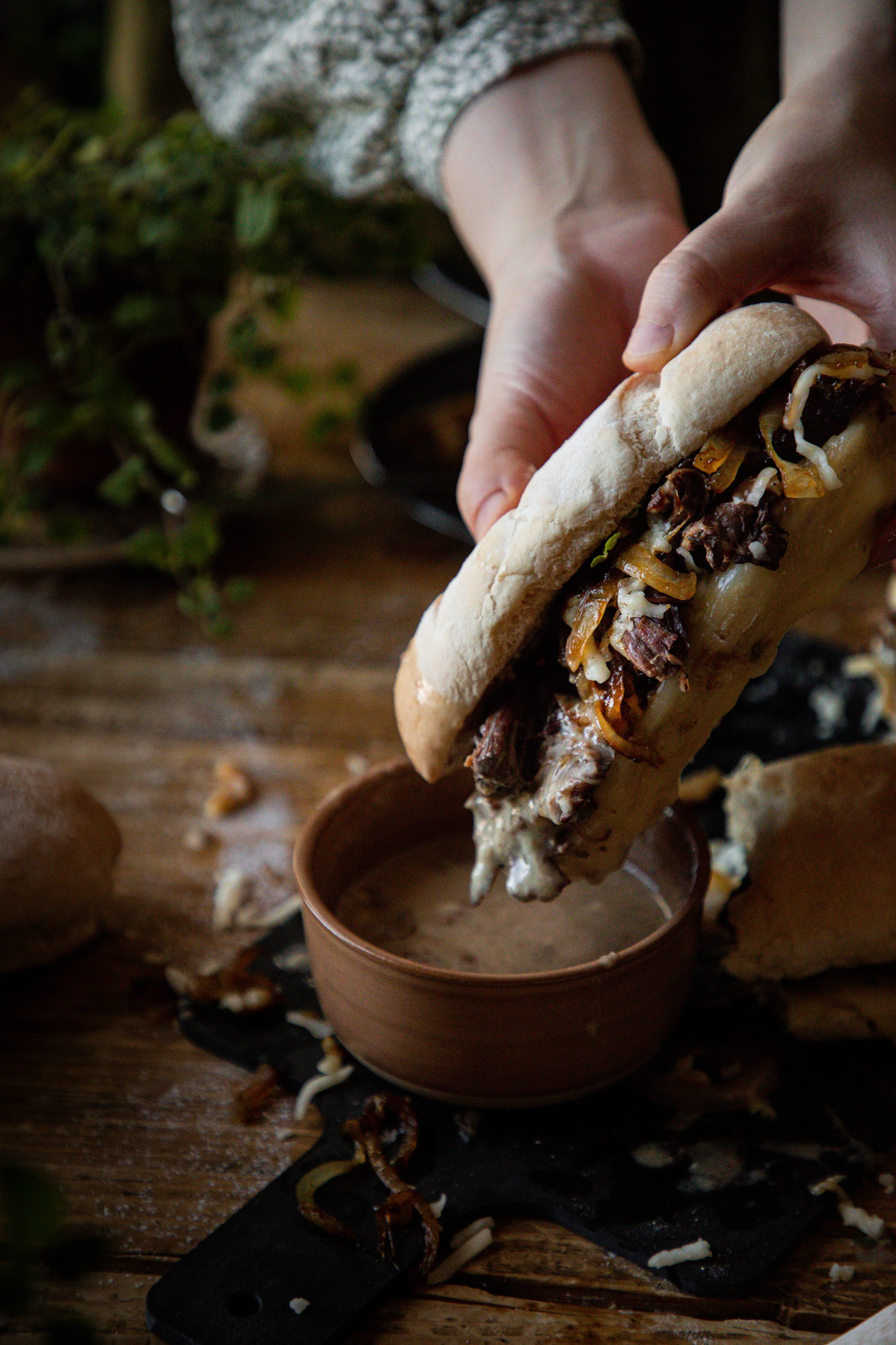 Roast Beef French Dip Sandwiches — Under A Tin Roof