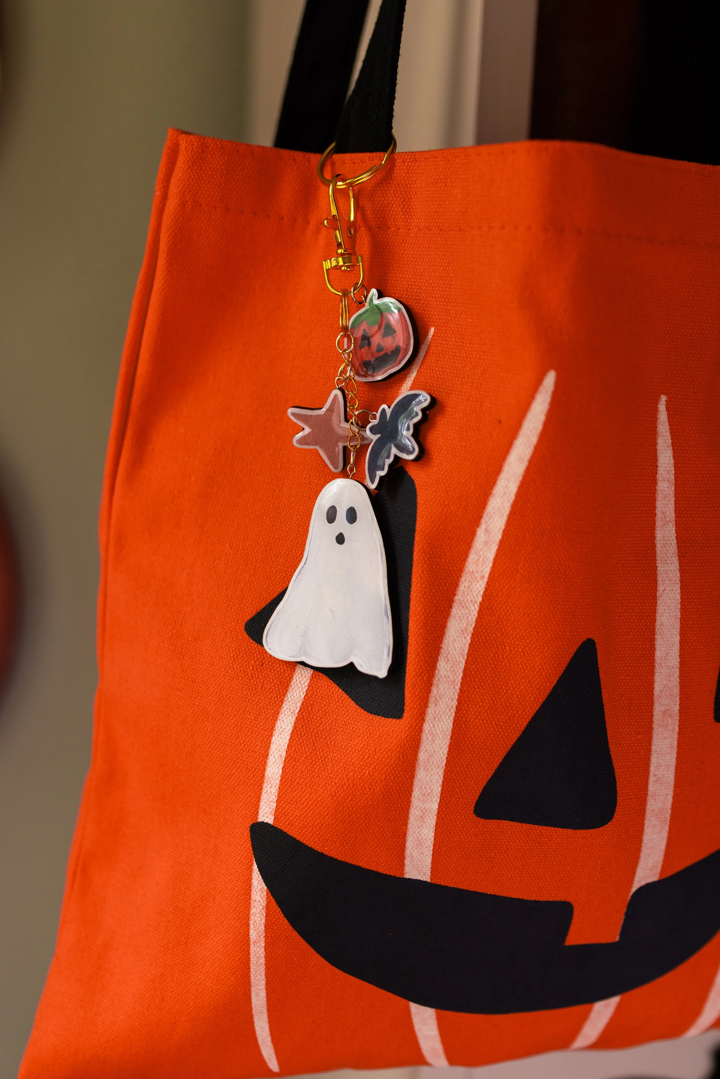 Little Ghost Wooden Keychain